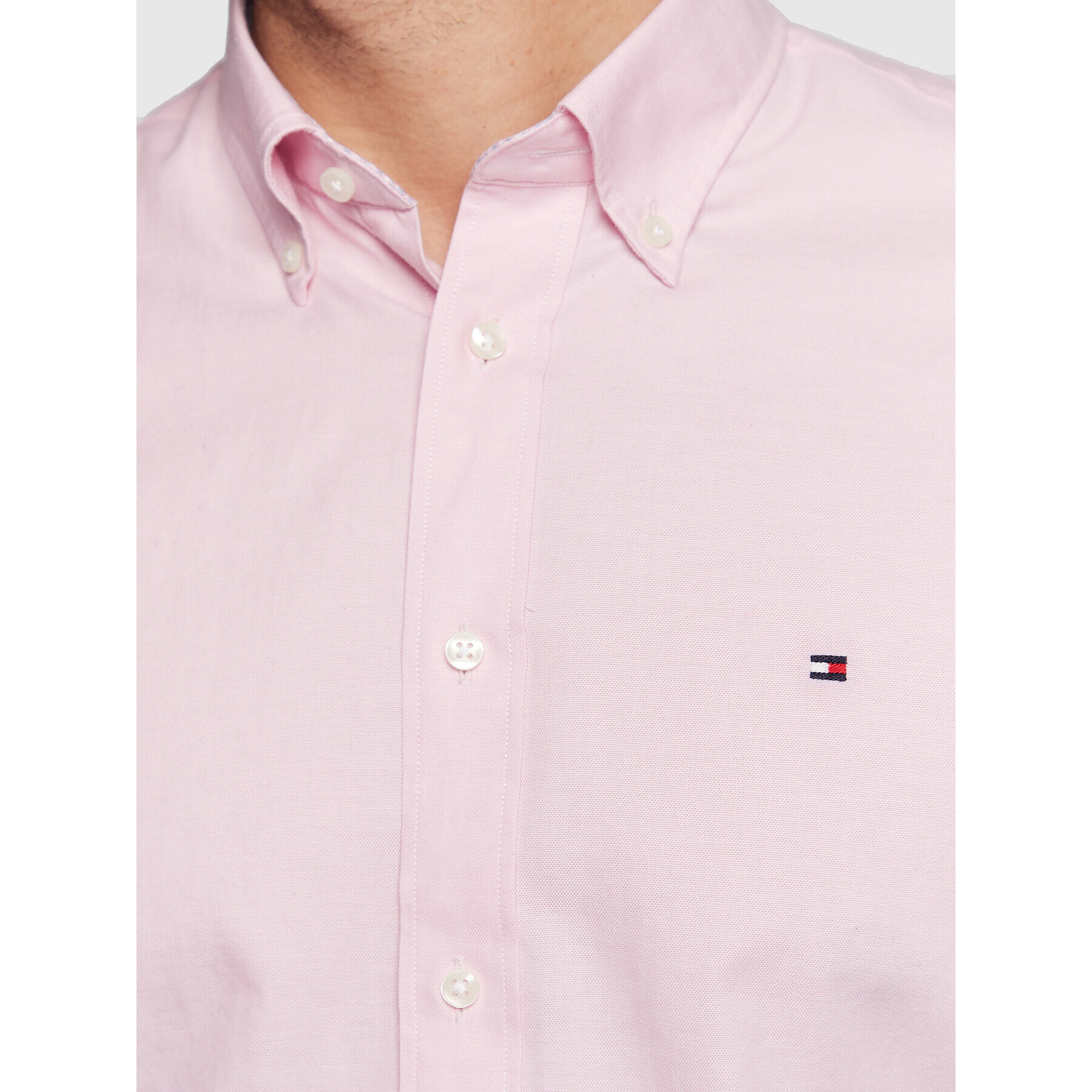 Tommy Hilfiger Košile MW0MW29143 Růžová Regular Fit - Pepit.cz