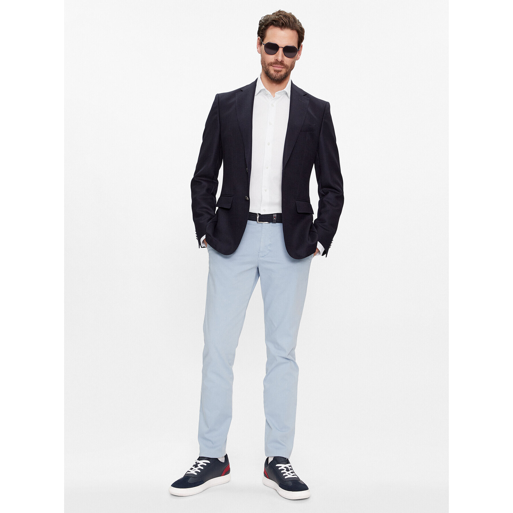 Tommy Hilfiger Košile MW0MW32857 Bílá Slim Fit - Pepit.cz