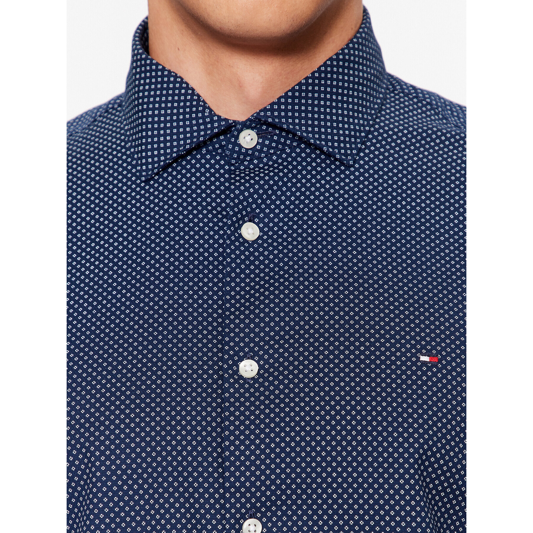 Tommy Hilfiger Košile MW0MW32857 Modrá Slim Fit - Pepit.cz