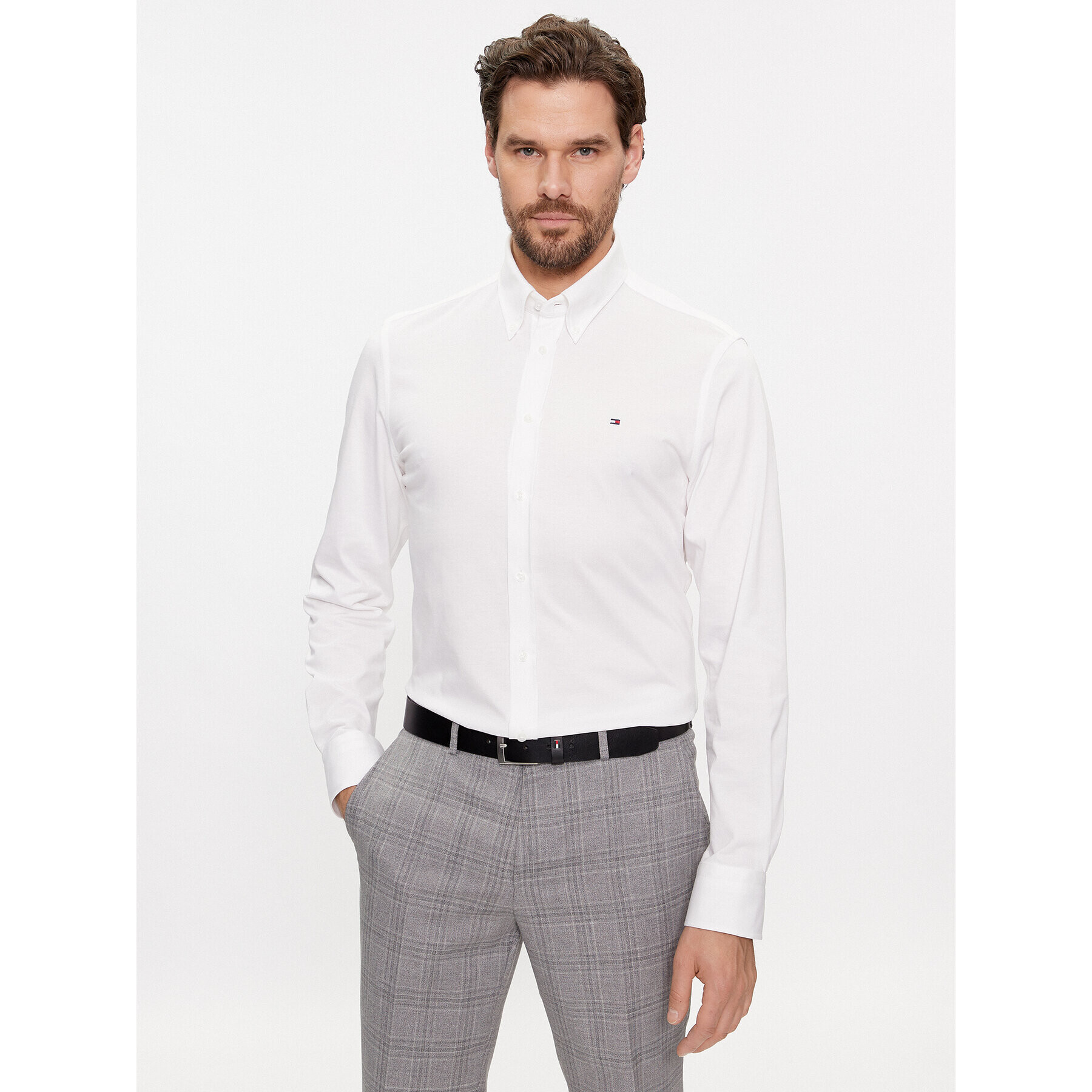 Tommy Hilfiger Košile MW0MW32906 Bílá Slim Fit - Pepit.cz