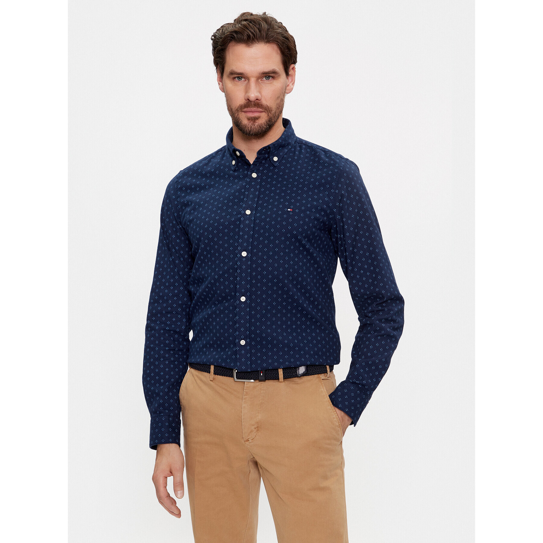 Tommy Hilfiger Košile MW0MW33306 Tmavomodrá Slim Fit - Pepit.cz