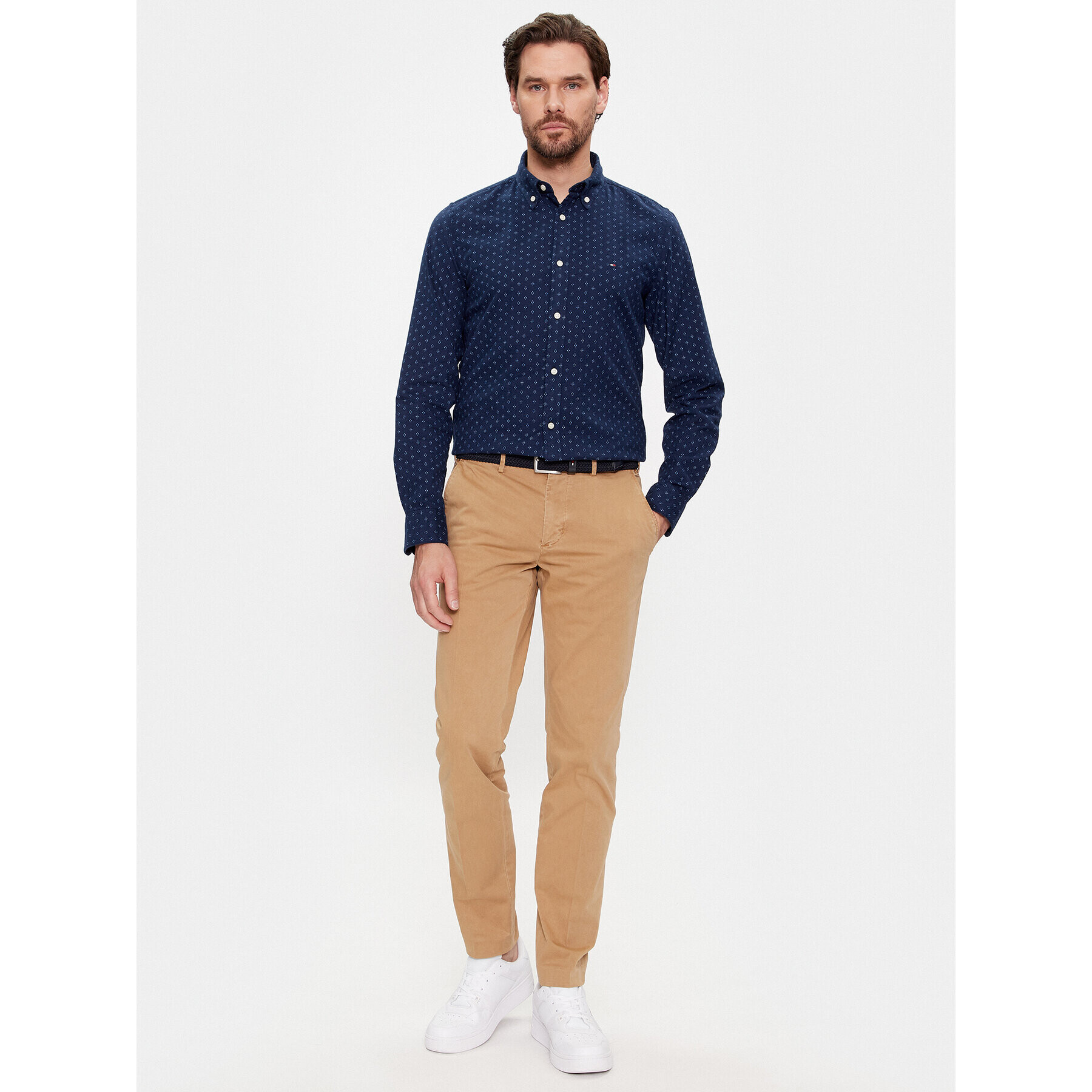 Tommy Hilfiger Košile MW0MW33306 Tmavomodrá Slim Fit - Pepit.cz