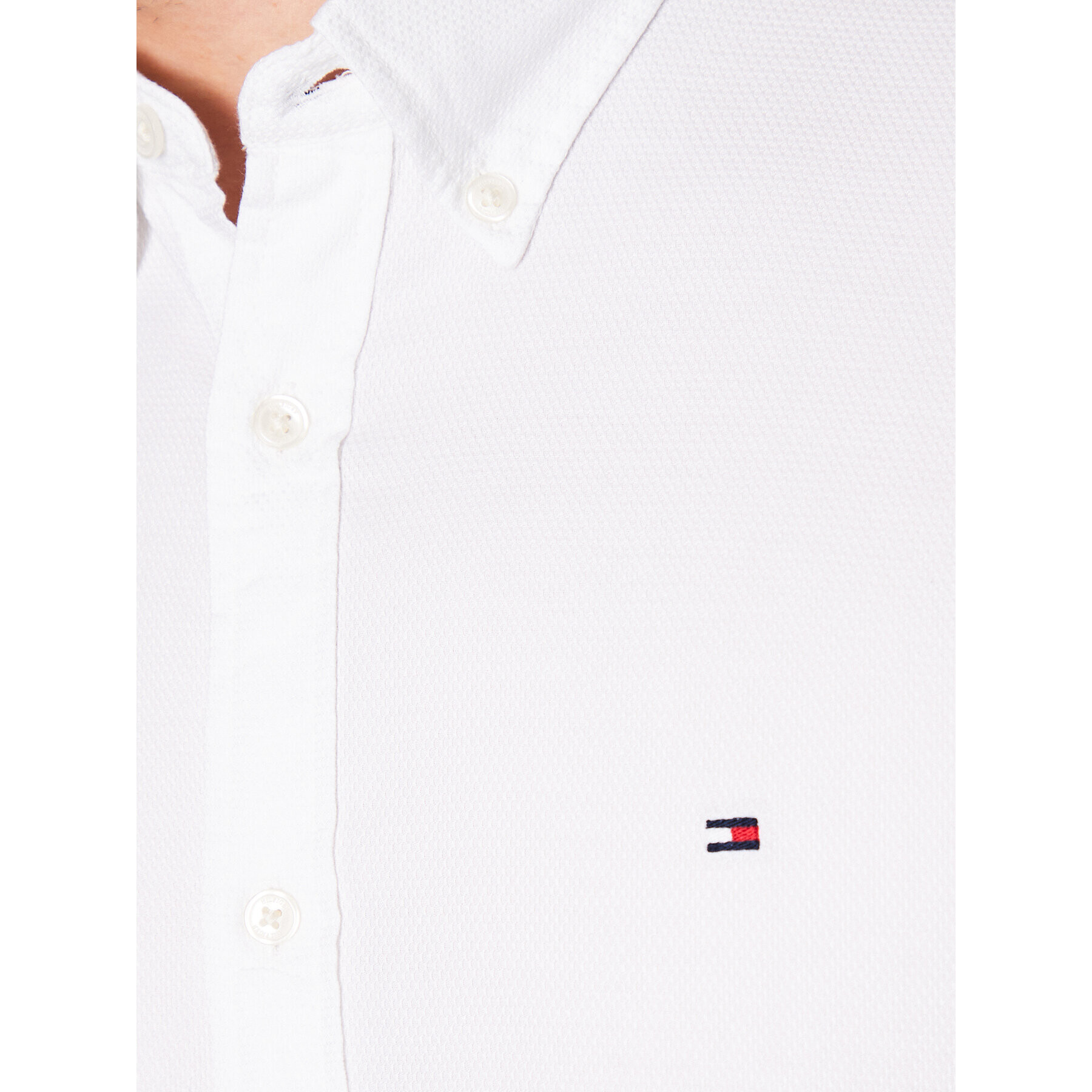 Tommy Hilfiger Košile Natural MW0MW30687 Bílá Slim Fit - Pepit.cz