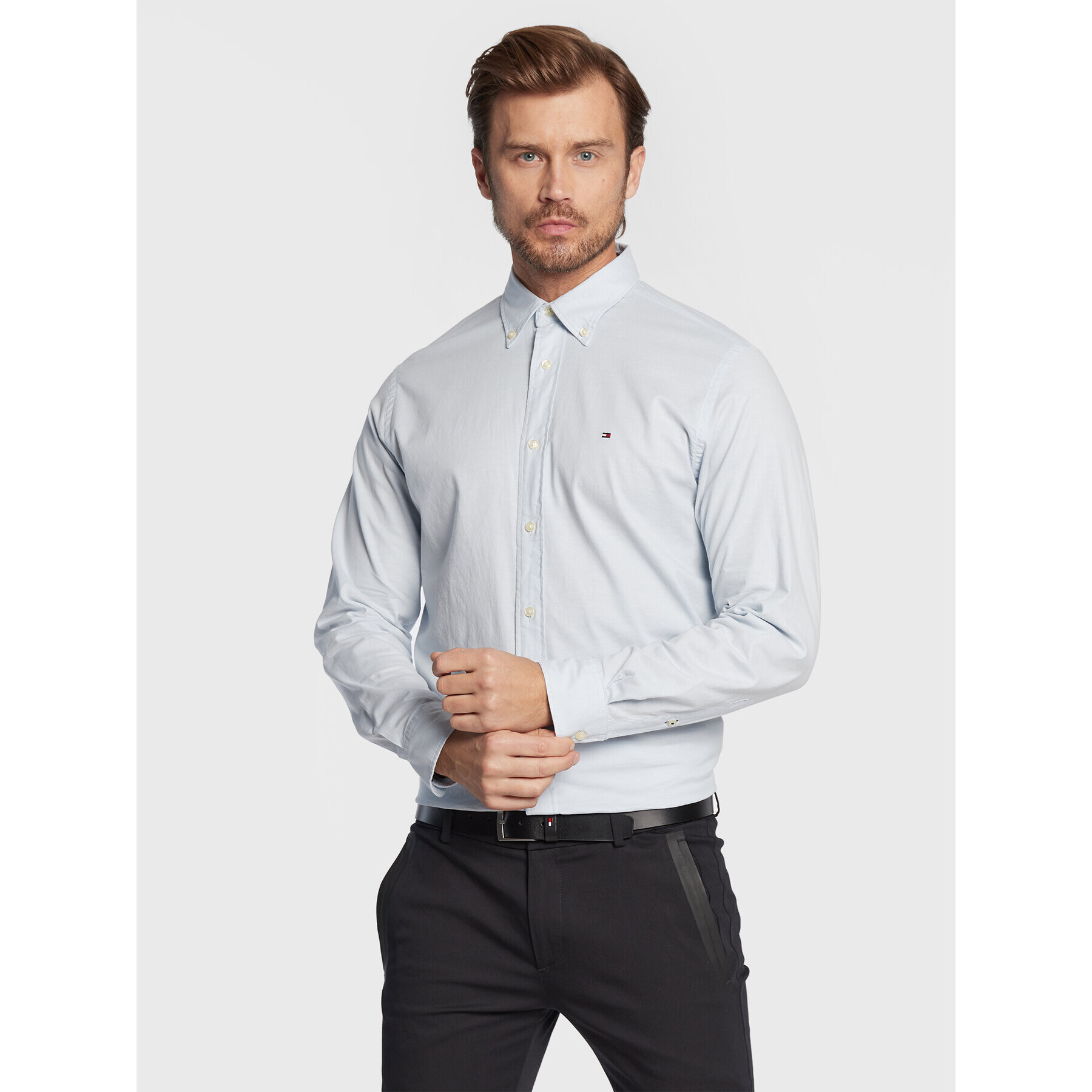 Tommy Hilfiger Košile Oxford MW0MW25037 Modrá Regular Fit - Pepit.cz