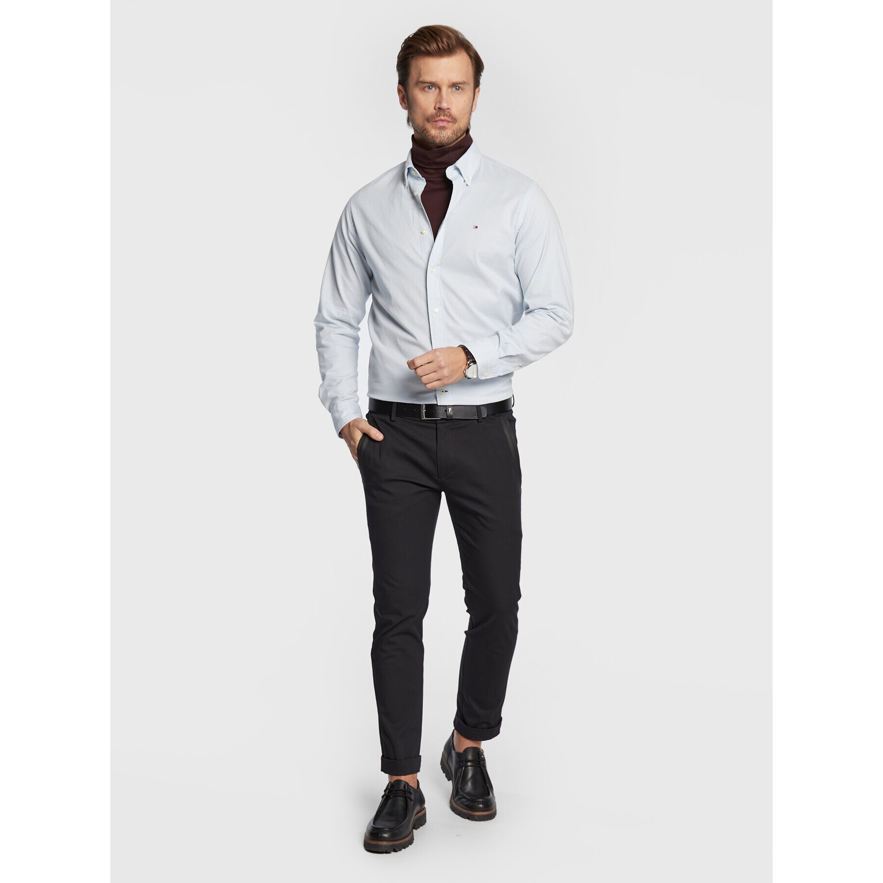 Tommy Hilfiger Košile Oxford MW0MW25037 Modrá Regular Fit - Pepit.cz