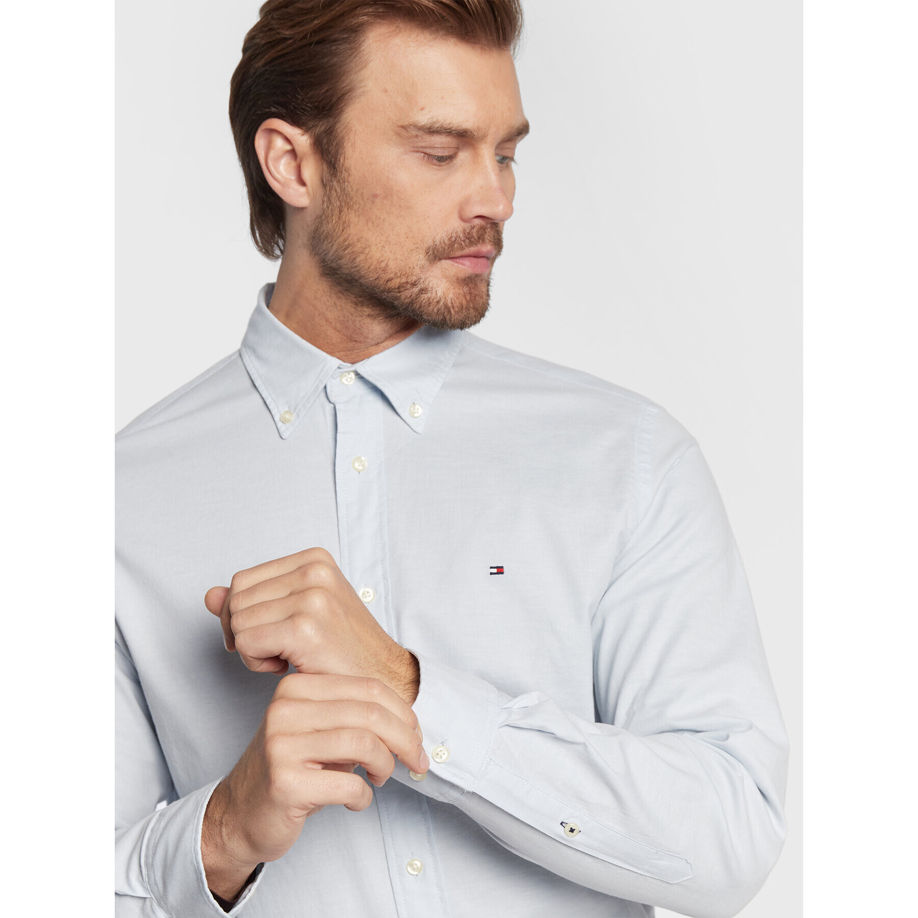 Tommy Hilfiger Košile Oxford MW0MW25037 Modrá Regular Fit - Pepit.cz