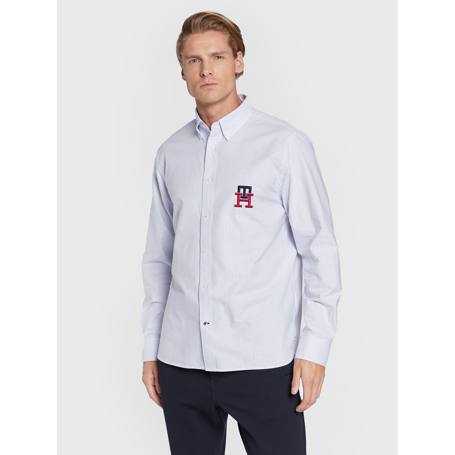 Tommy Hilfiger Košile Oxford MW0MW29252 Modrá Regular Fit - Pepit.cz