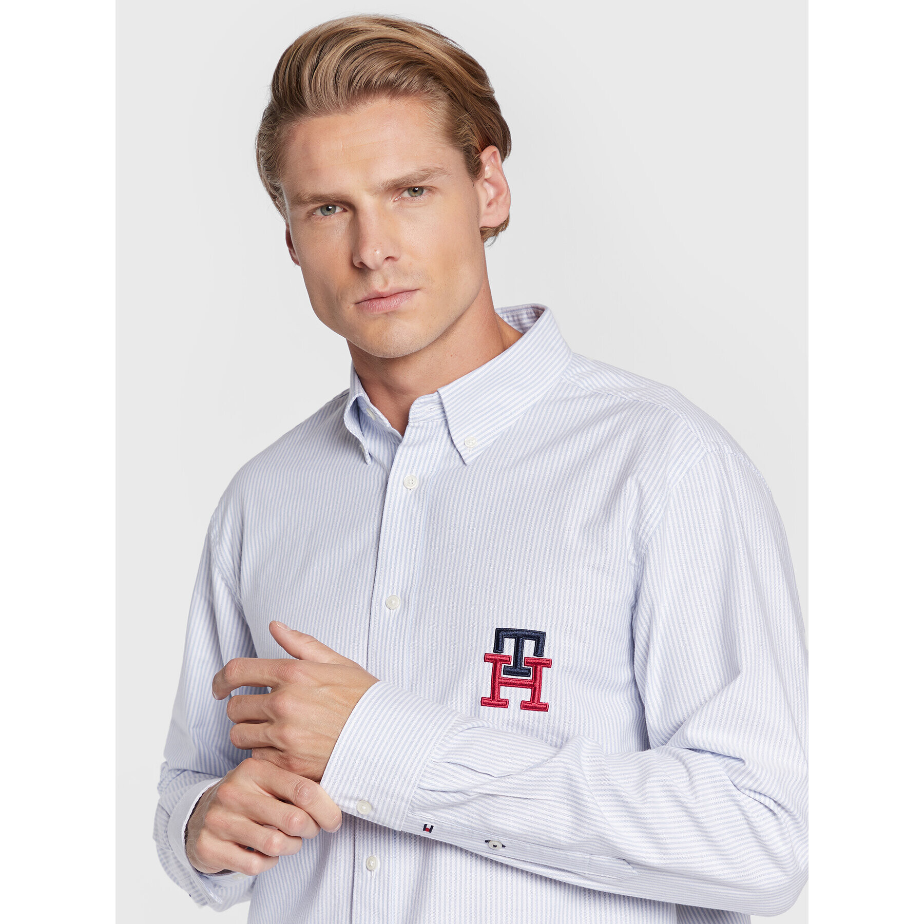 Tommy Hilfiger Košile Oxford MW0MW29252 Modrá Regular Fit - Pepit.cz