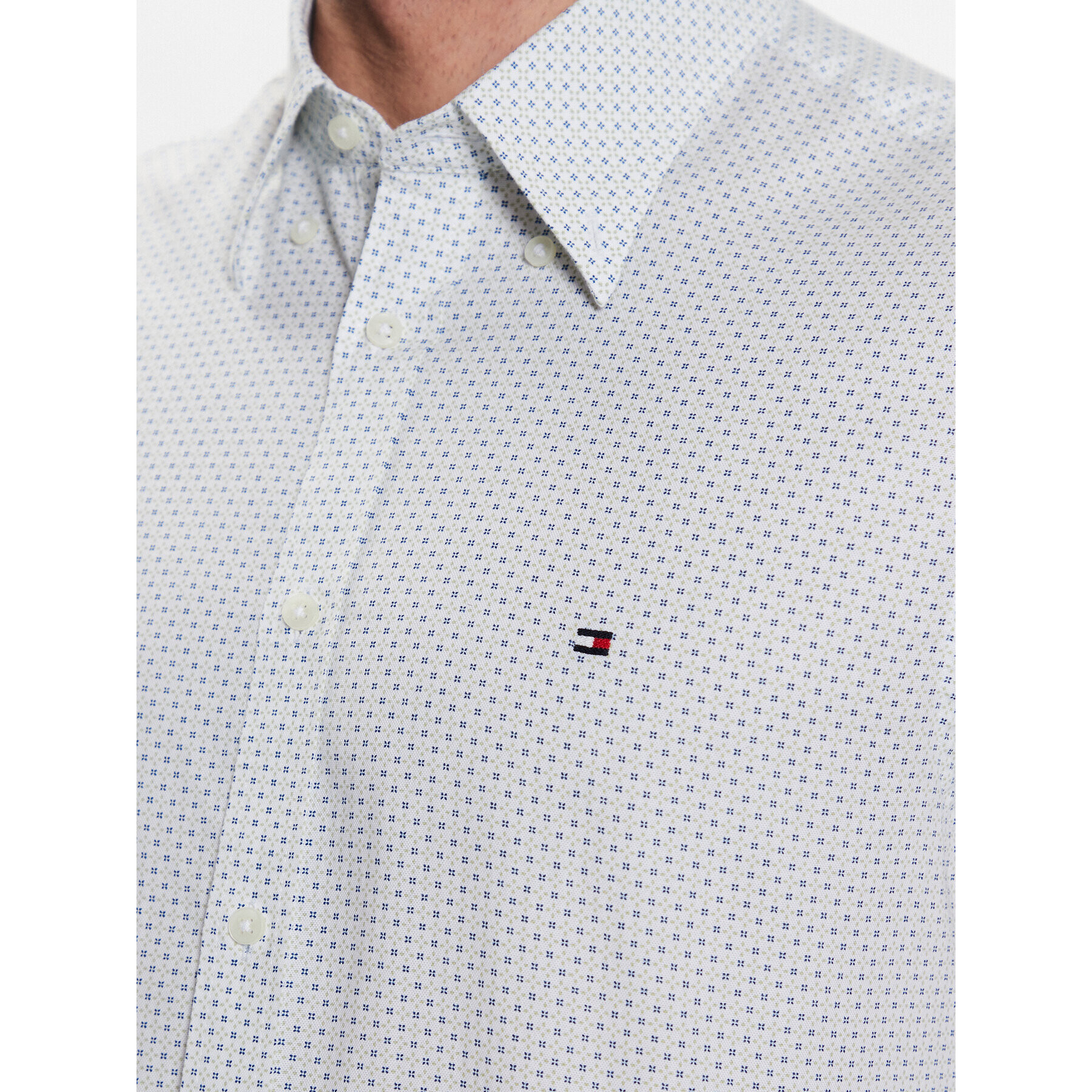 Tommy Hilfiger Košile Oxford MW0MW30634 Zelená Slim Fit - Pepit.cz