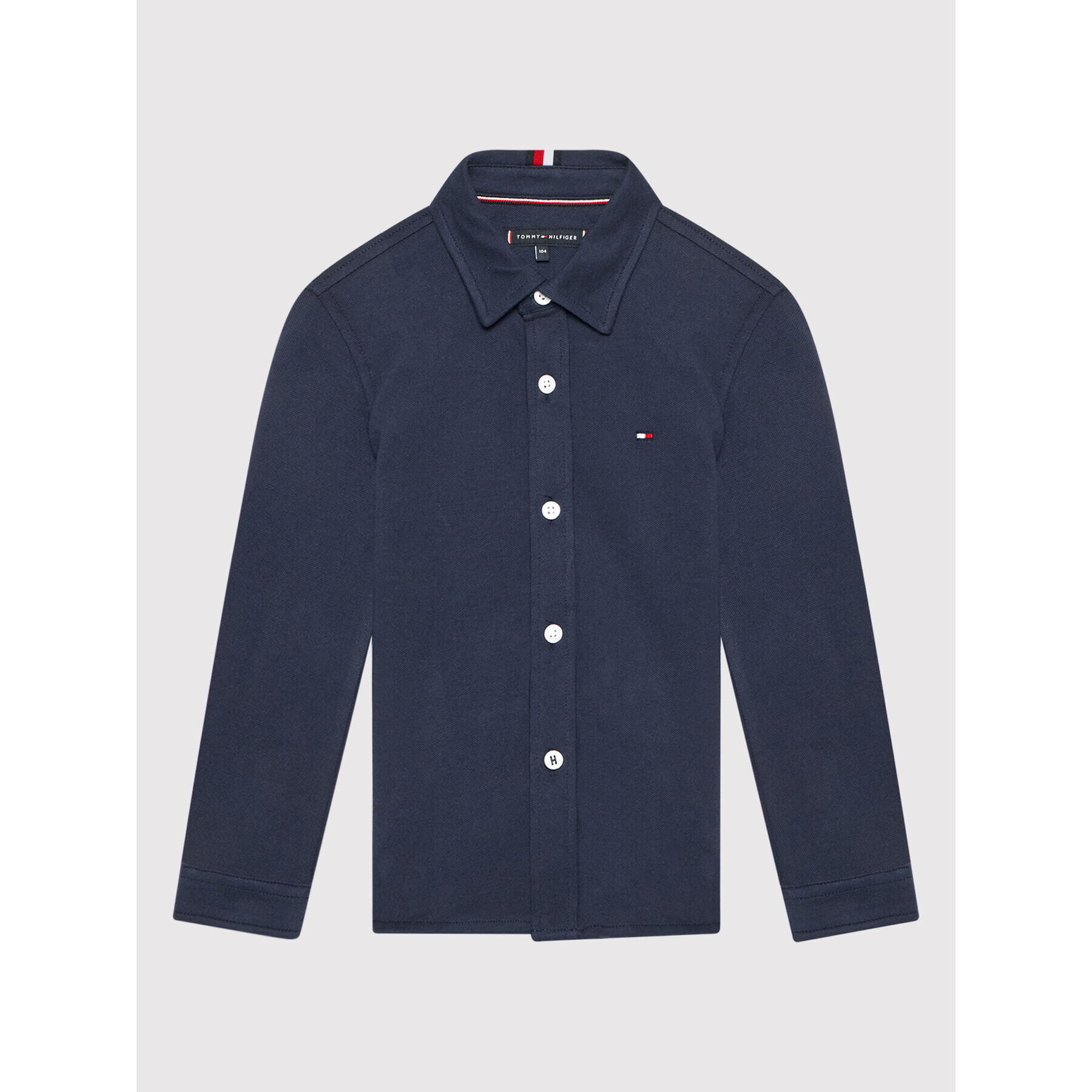 Tommy Hilfiger Košile Pique KB0KB06934 M Tmavomodrá Regular Fit - Pepit.cz