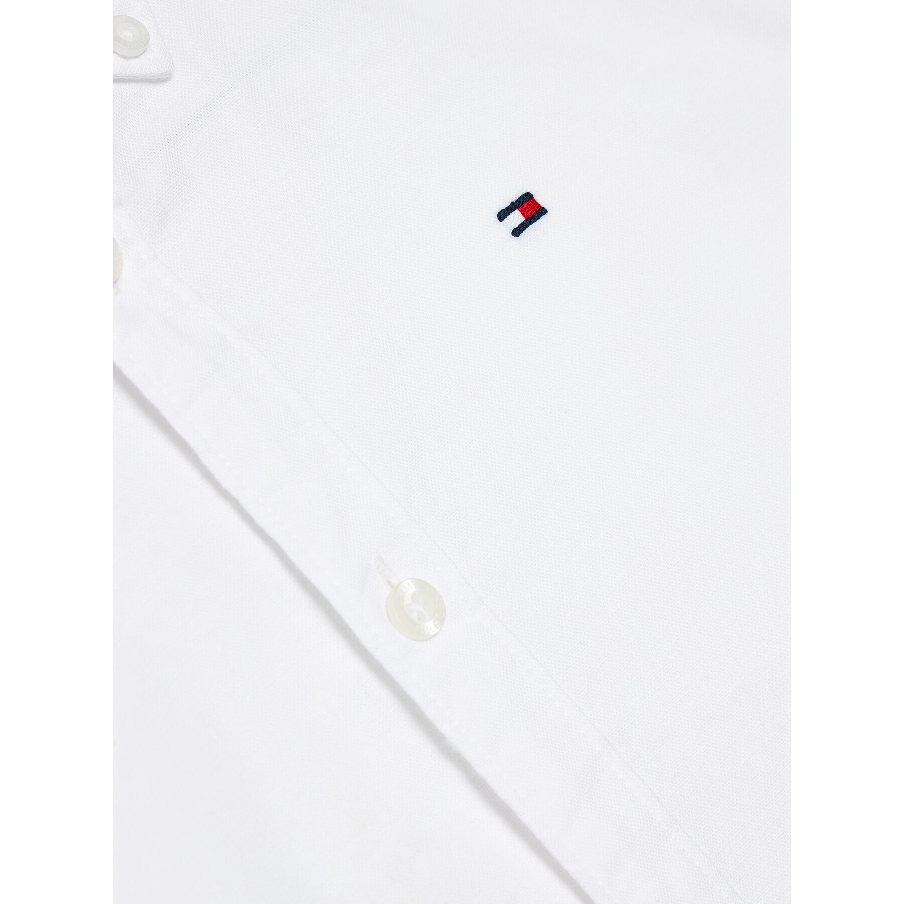 Tommy Hilfiger Košile Solid Poplin KB0KB06965 D Bílá Slim Fit - Pepit.cz