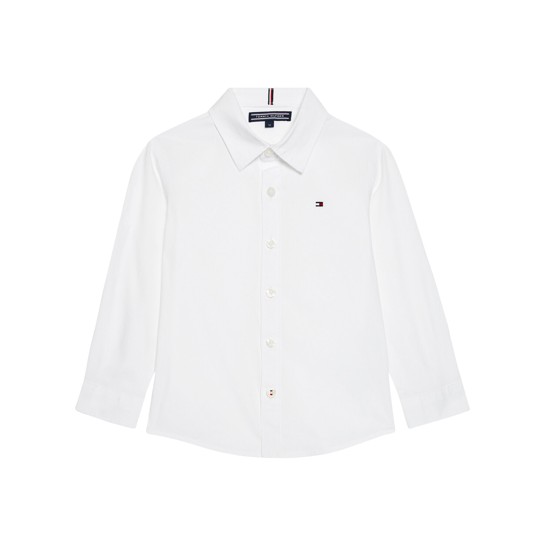 Tommy Hilfiger Košile Solid Poplin KB0KB06965 M Bílá Slim Fit - Pepit.cz