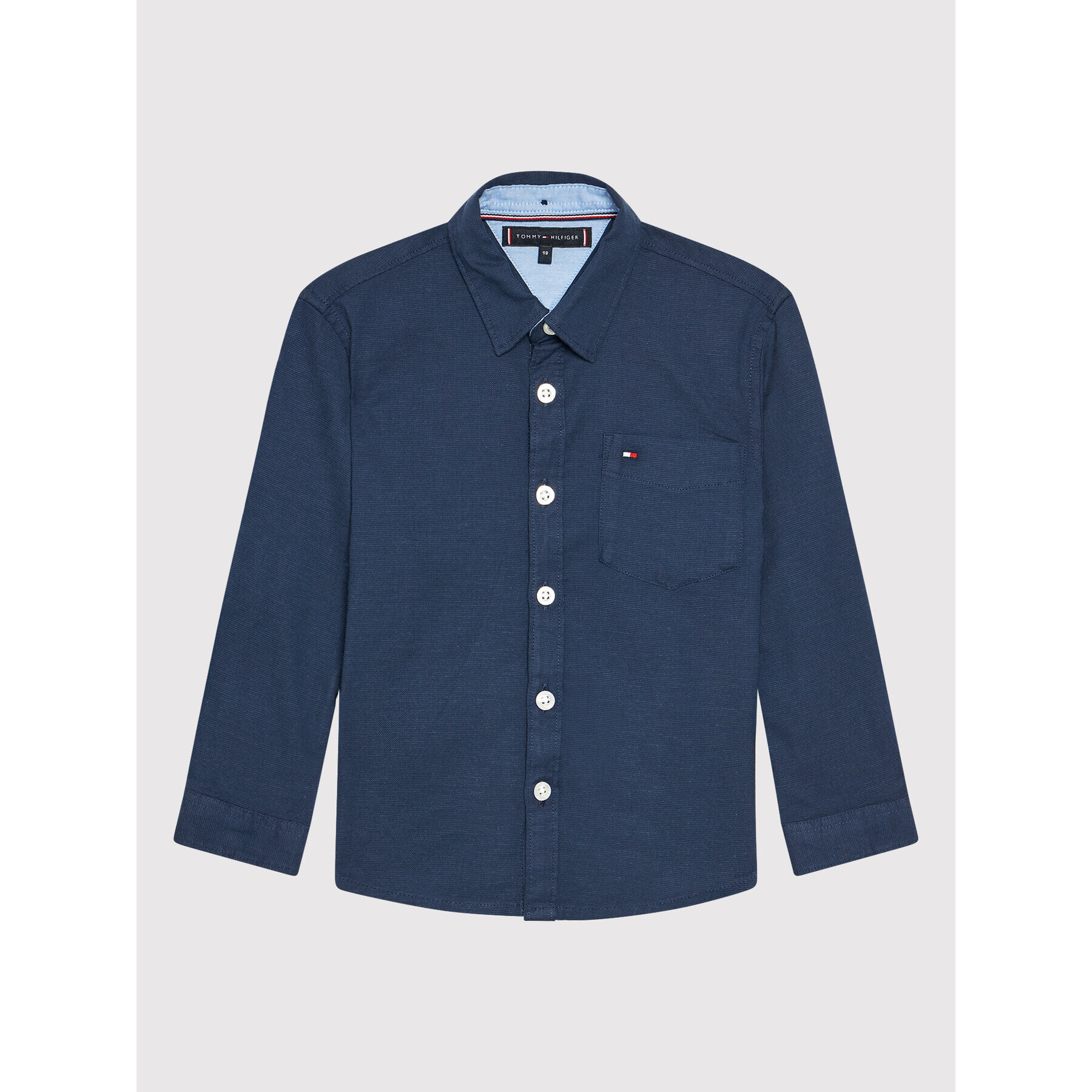 Tommy Hilfiger Košile Solid Stretch Oxford KB0KB06333 M Tmavomodrá Regular Fit - Pepit.cz