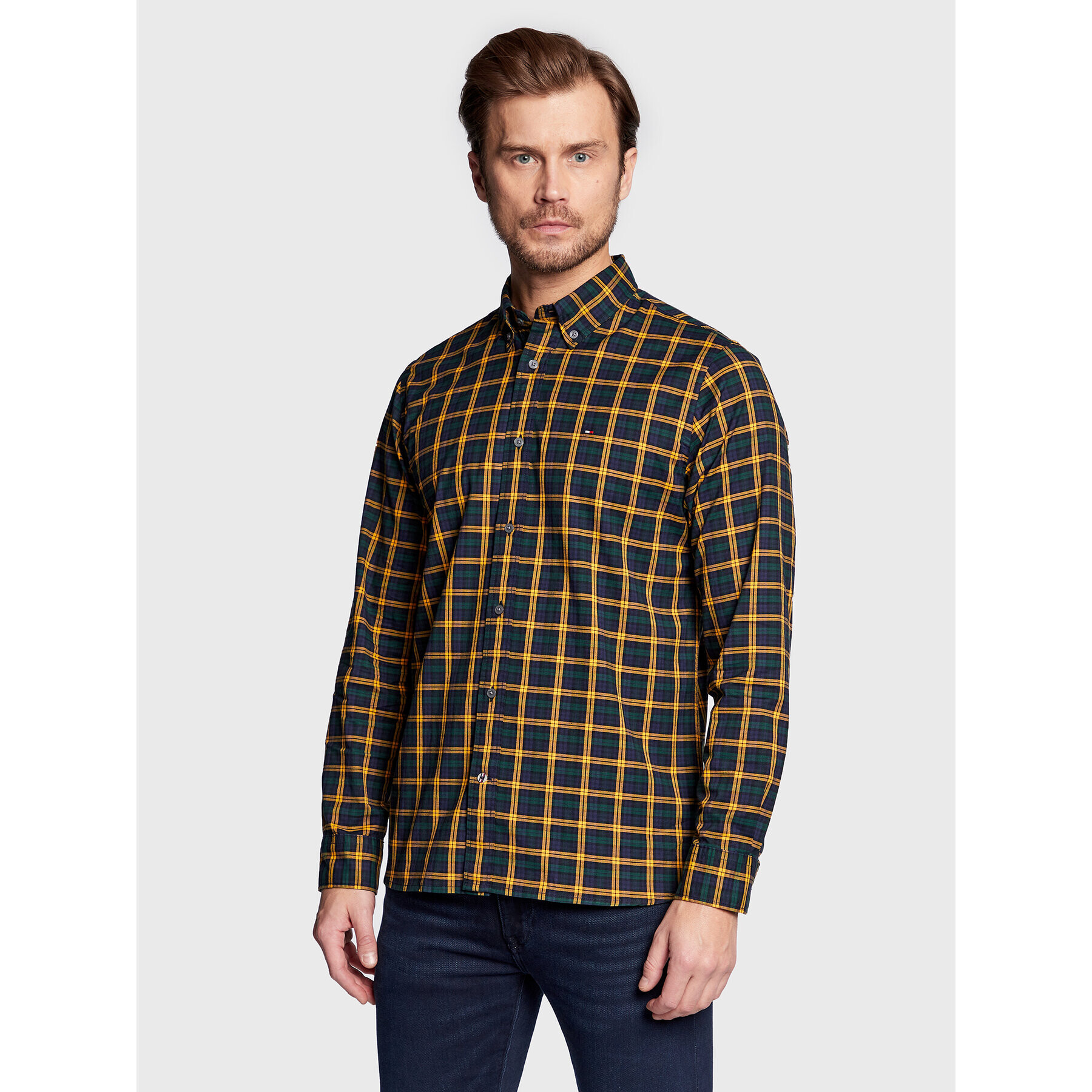 Tommy Hilfiger Košile Tartan MW0MW29151 Tmavomodrá Regular Fit - Pepit.cz