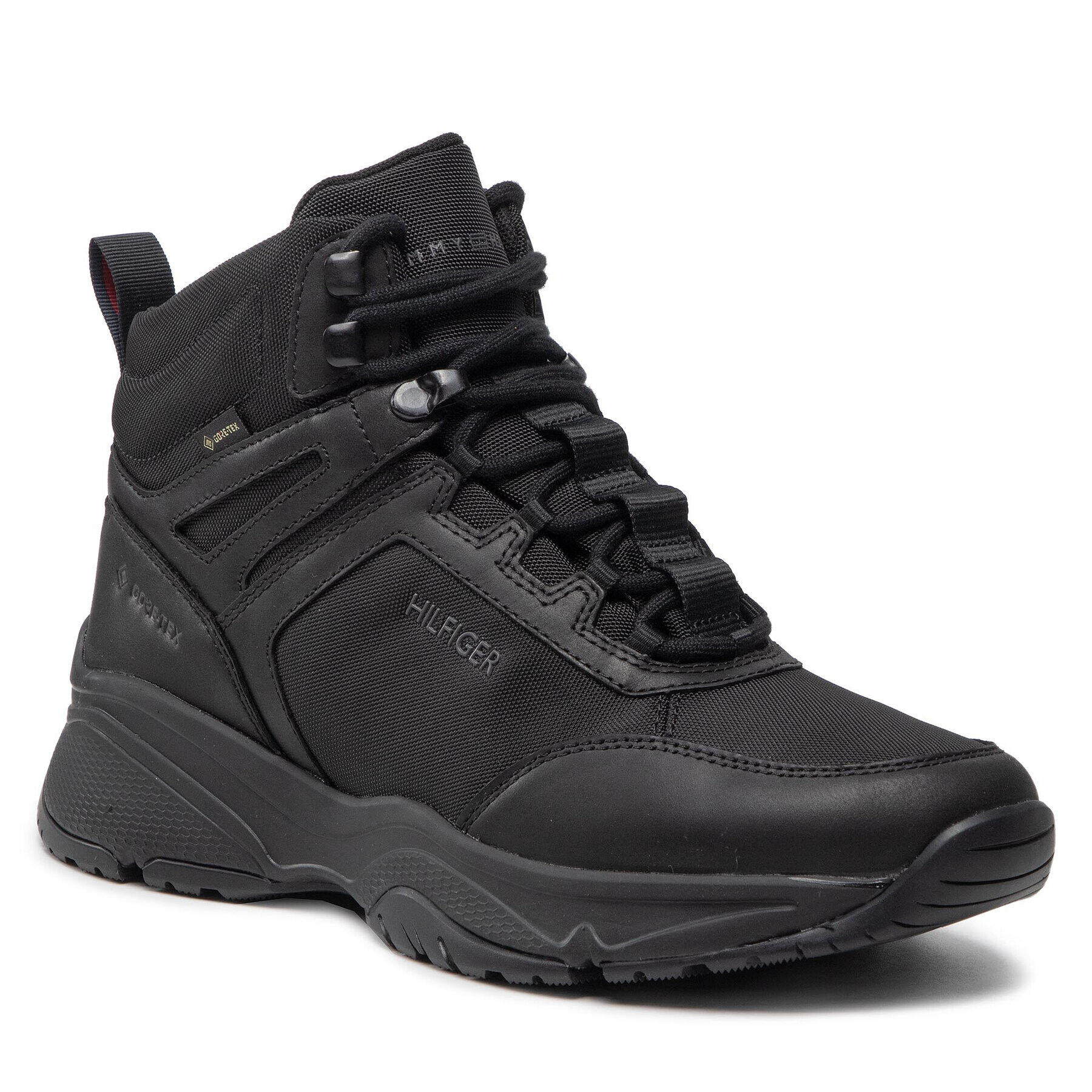 Tommy Hilfiger Kotníková obuv High Sneaker Boot GORE-TEX FM0FM03935 Černá - Pepit.cz