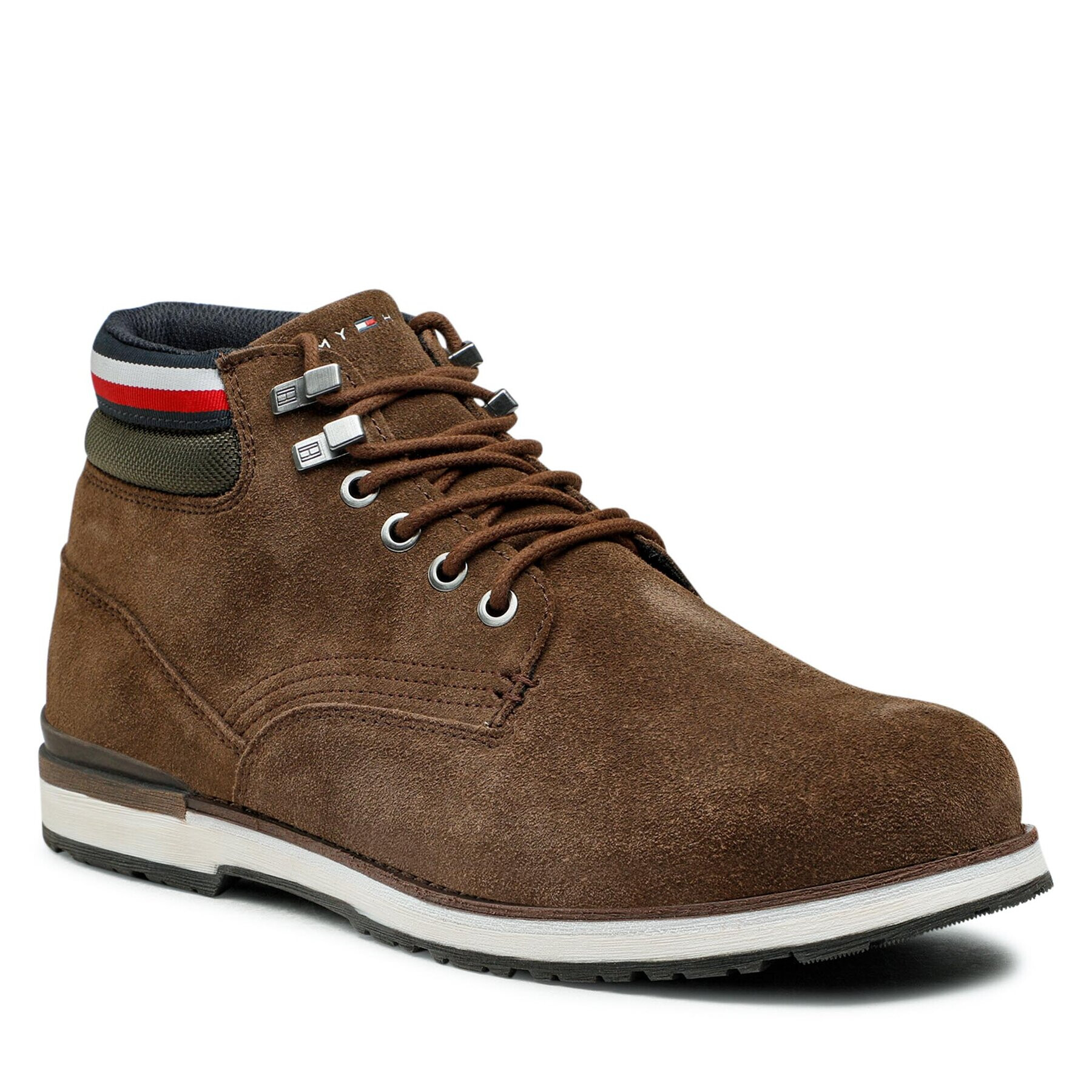 Tommy Hilfiger Kotníková obuv Outdoor Hilfiger Suede Boot FM0FM04200 Hnědá - Pepit.cz