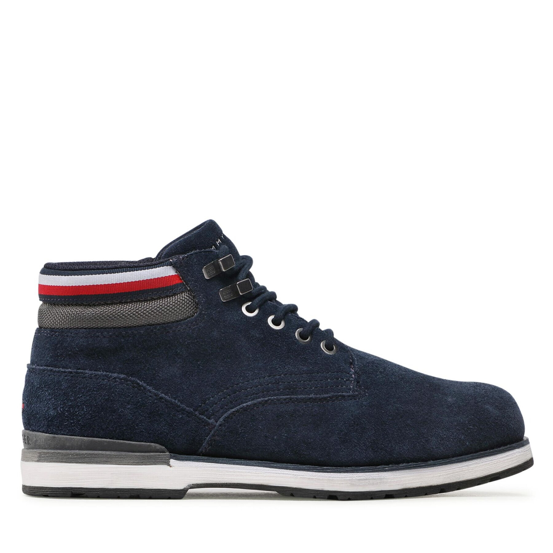 Tommy Hilfiger Kotníková obuv Outdoor Hilfiger Suede Boot Tmavomodrá - Pepit.cz