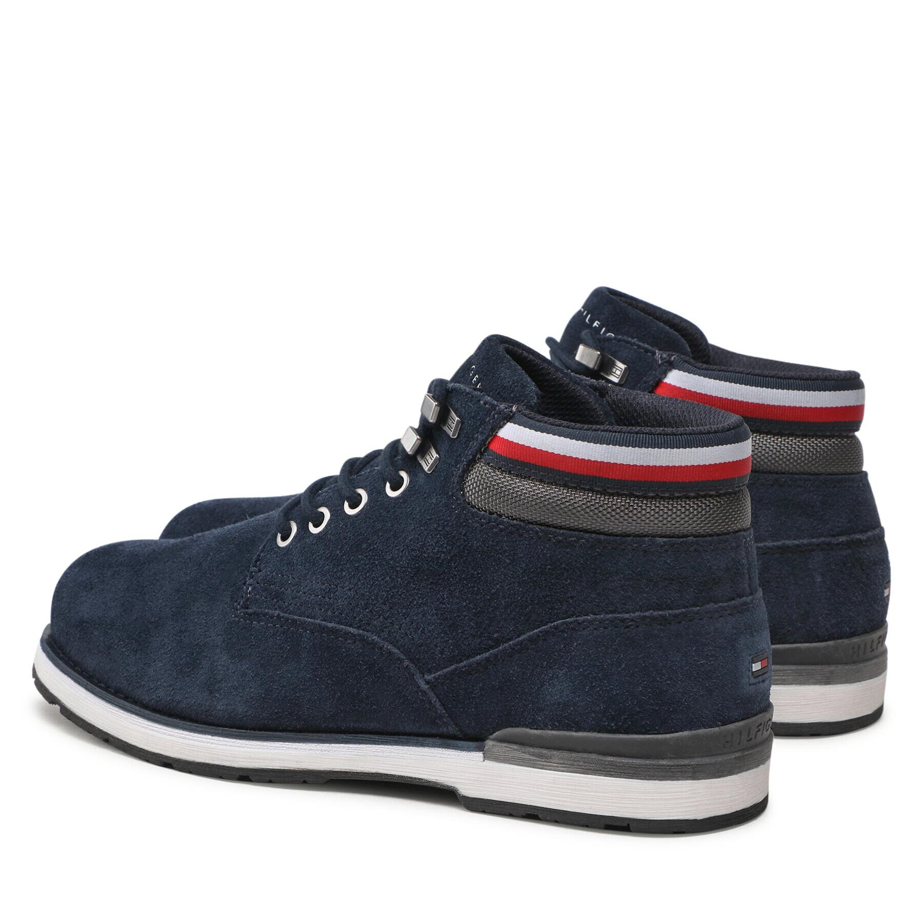 Tommy Hilfiger Kotníková obuv Outdoor Hilfiger Suede Boot Tmavomodrá - Pepit.cz