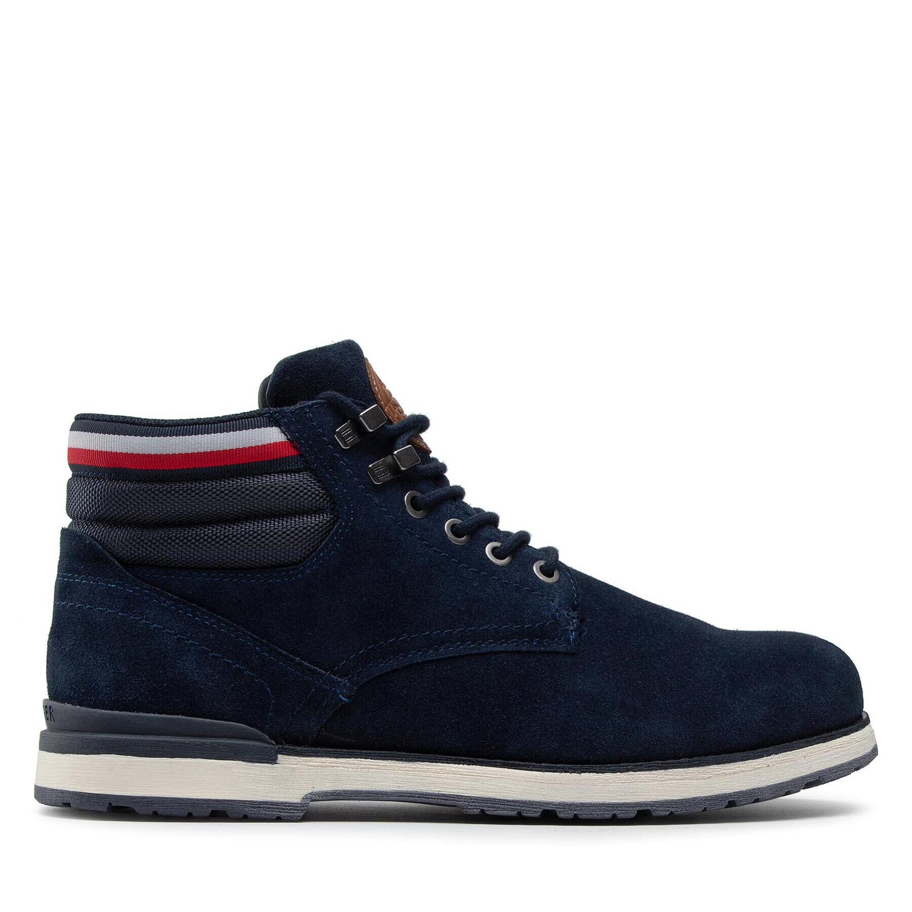 Tommy Hilfiger Kotníková obuv Outdoor Suede Hilfiger Boot FM0FM03817 Tmavomodrá - Pepit.cz