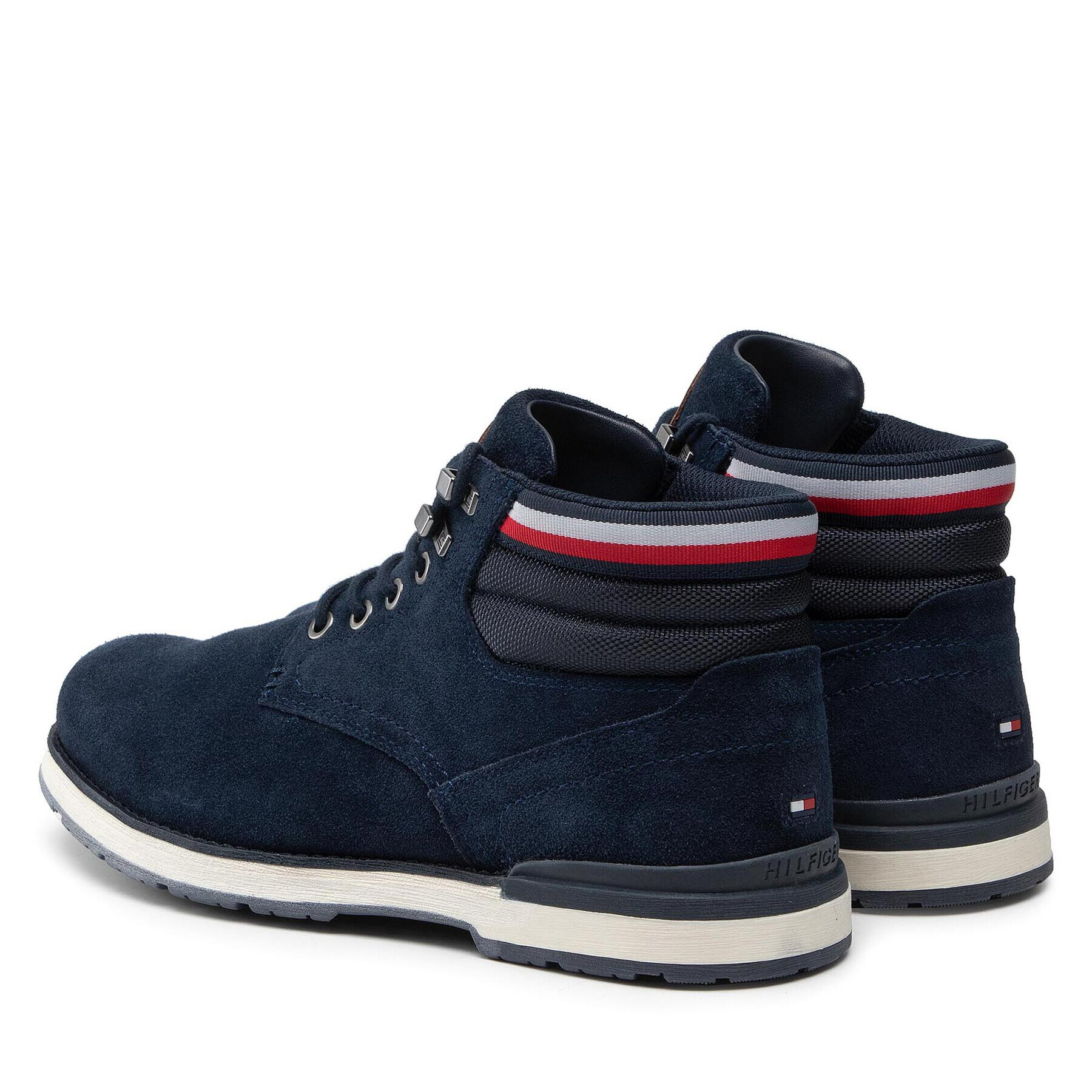 Tommy Hilfiger Kotníková obuv Outdoor Suede Hilfiger Boot FM0FM03817 Tmavomodrá - Pepit.cz