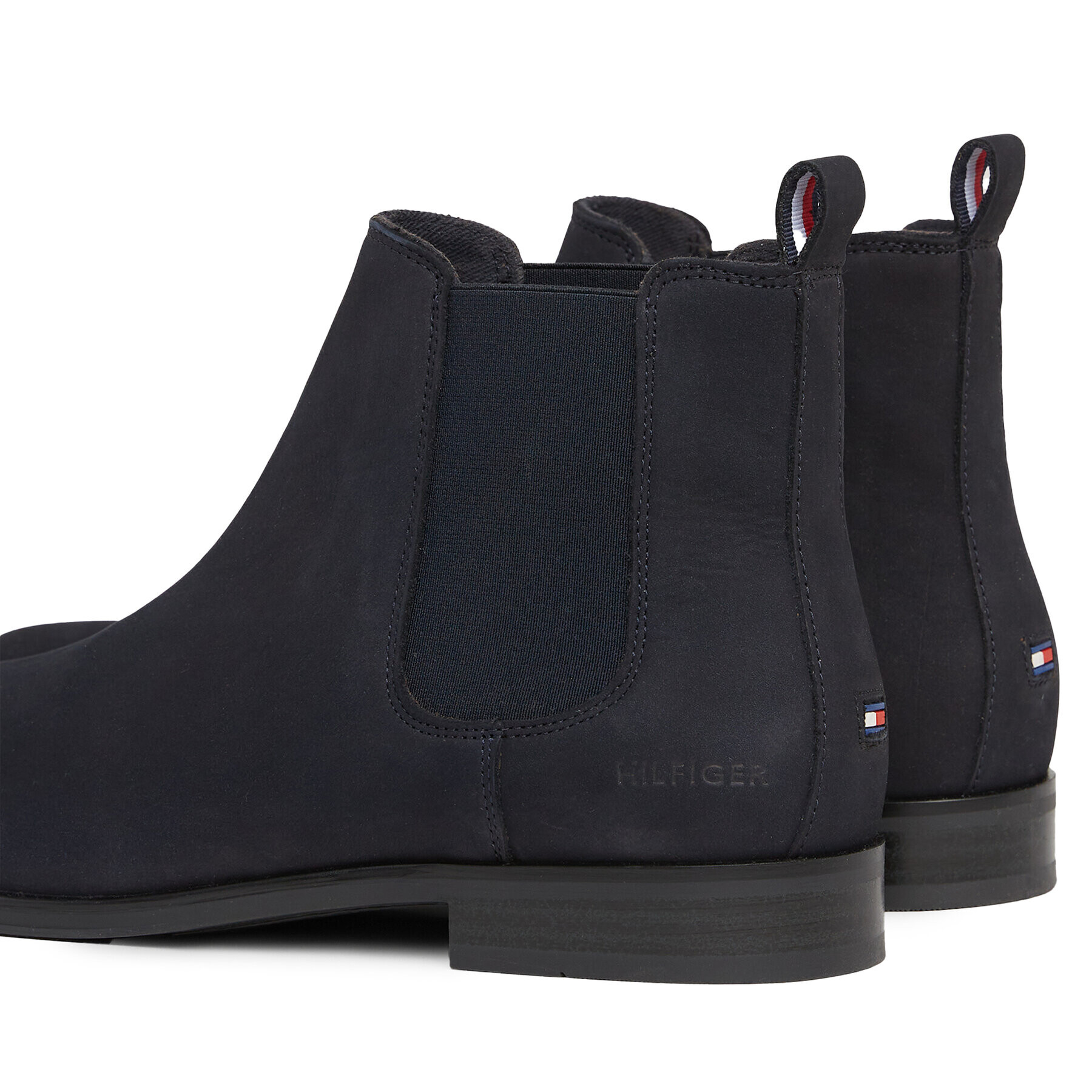 Tommy Hilfiger Kotníková obuv s elastickým prvkem Casual Hilfiger Nubuck Chelsea FM0FM05033 Modrá - Pepit.cz