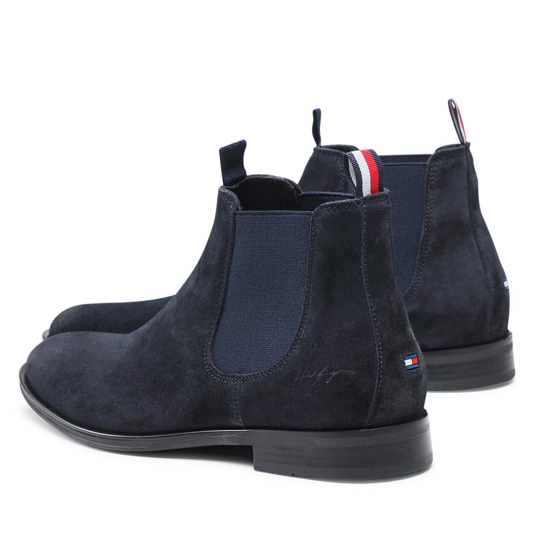 Tommy Hilfiger Kotníková obuv s elastickým prvkem Casual Suede Chelsea FM0FM03768 Tmavomodrá - Pepit.cz