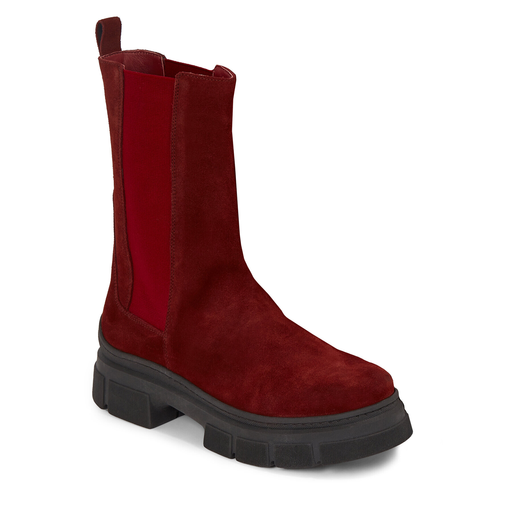 Tommy Hilfiger Kotníková obuv s elastickým prvkem Essential Suede Chelsea Boot FW0FW07489 Hnědá - Pepit.cz