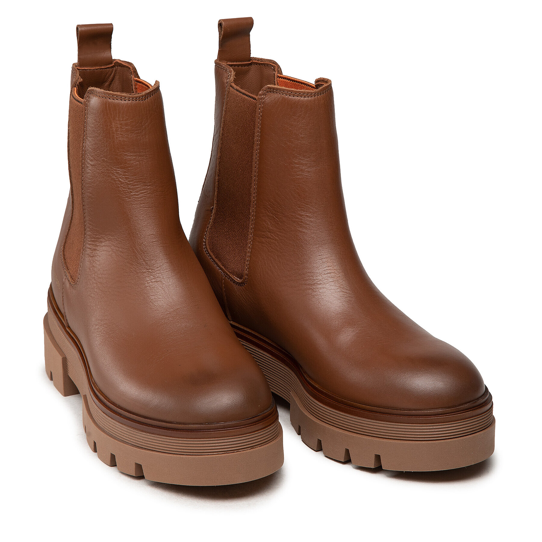 Tommy Hilfiger Kotníková obuv s elastickým prvkem Monochromatic Chelsea Boot FW0FW05950 Hnědá - Pepit.cz