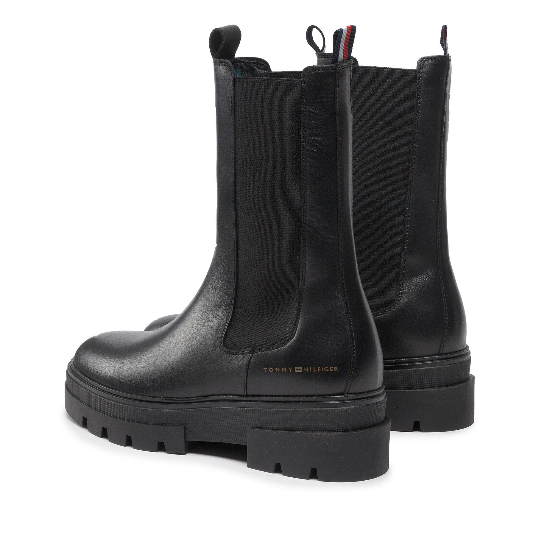 Tommy Hilfiger Kotníková obuv s elastickým prvkem Monochromatic Chelsea Boot FW0FW06730 Černá - Pepit.cz