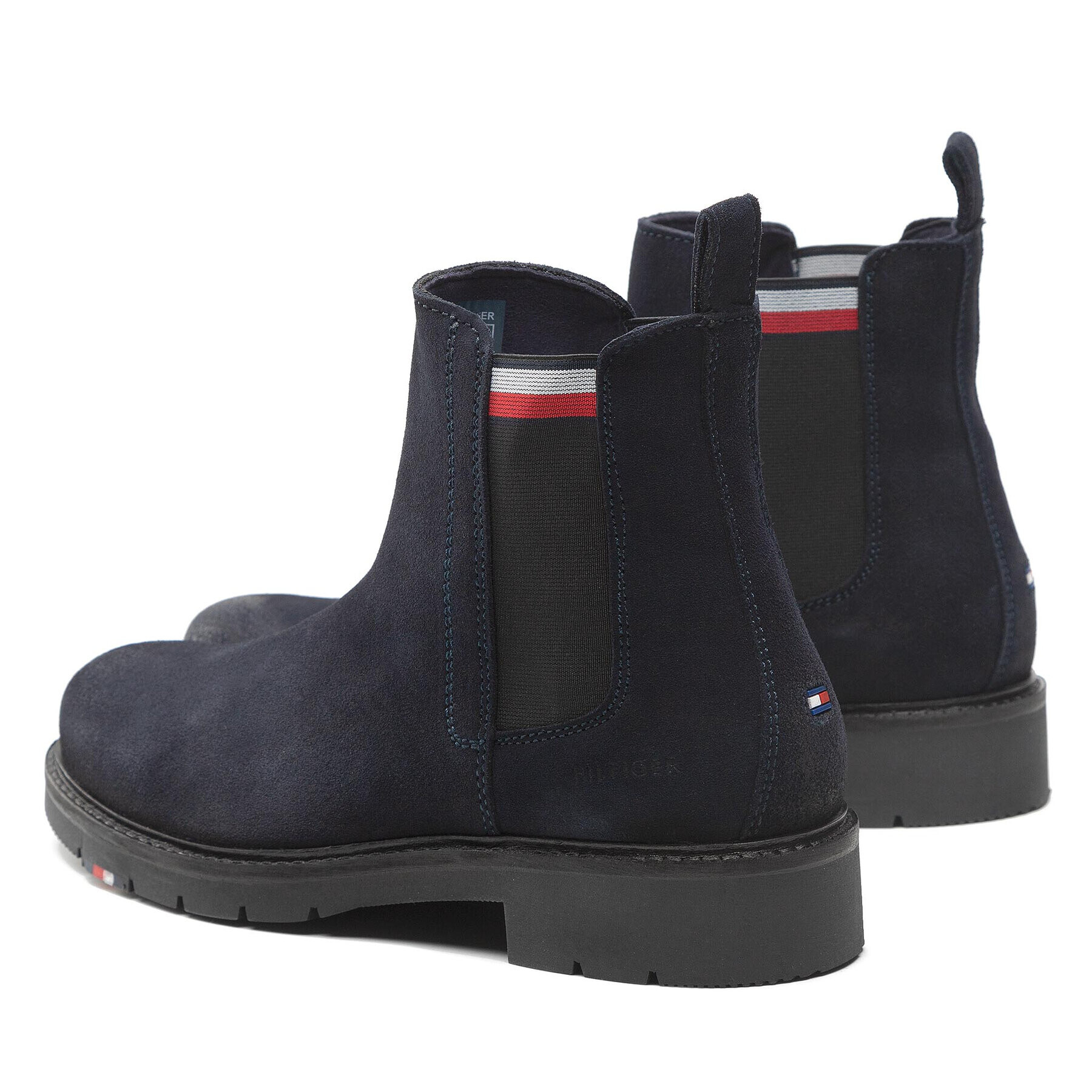 Tommy Hilfiger Kotníková obuv s elastickým prvkem Rwb Hilfiger Suede Chelsea FM0FM04202 Tmavomodrá - Pepit.cz