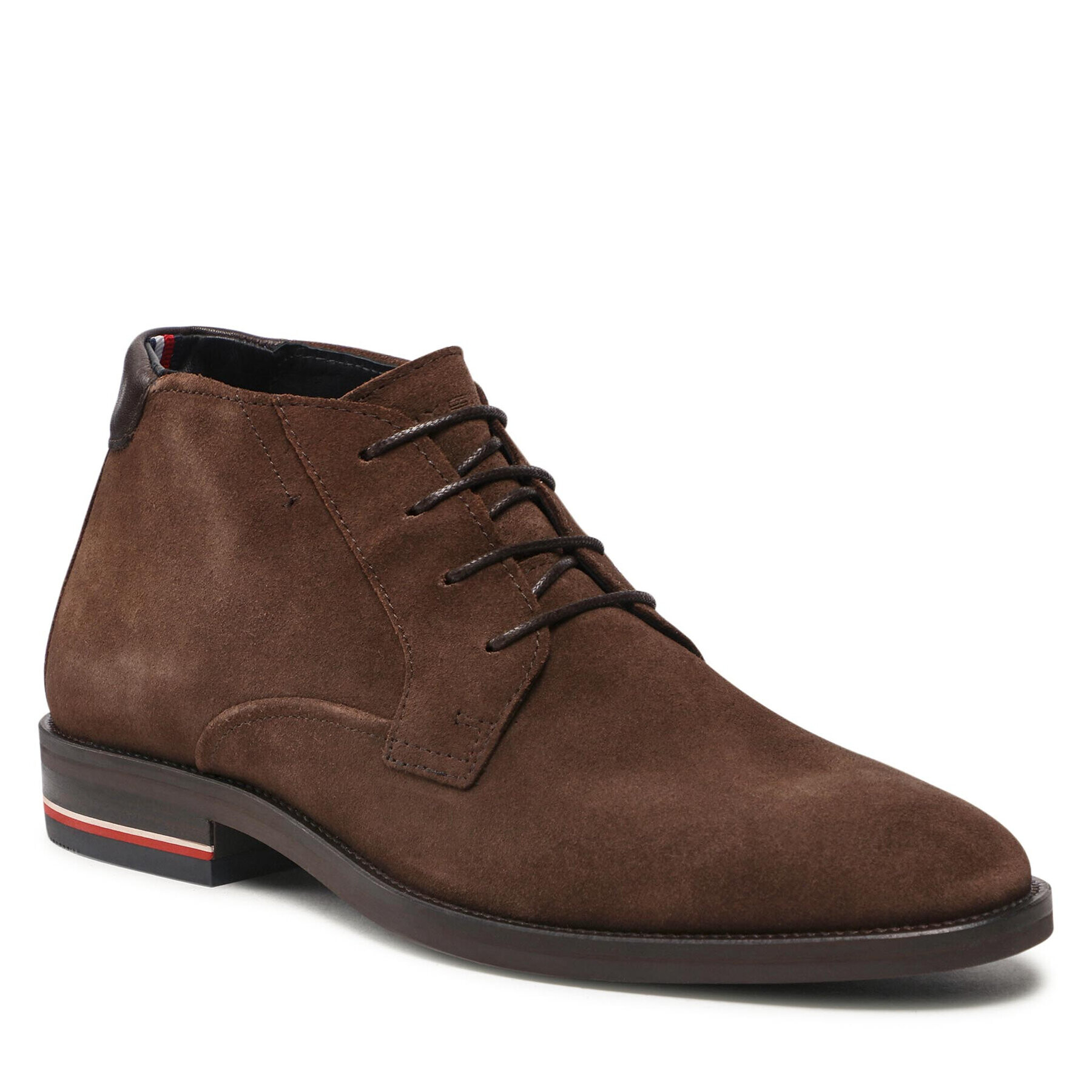 Tommy Hilfiger Kotníková obuv Signature Hilfiger Suede Boot FM0FM04174 Hnědá - Pepit.cz