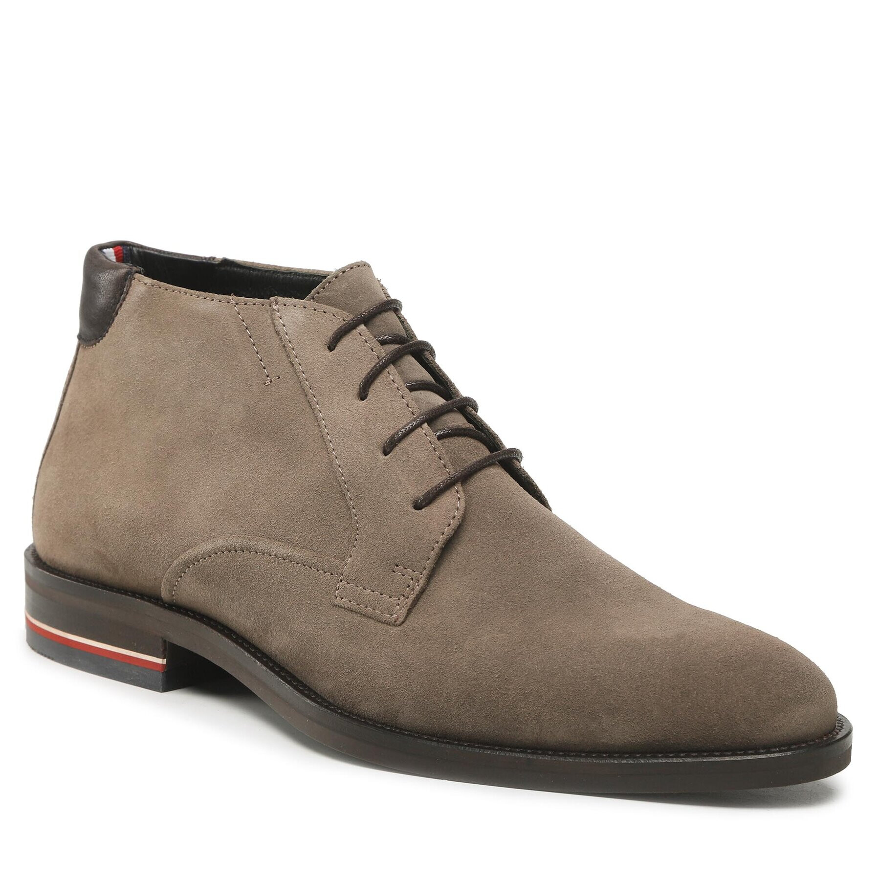 Tommy Hilfiger Kotníková obuv Signature Hilfiger Suede Boot FM0FM04174 Zelená - Pepit.cz