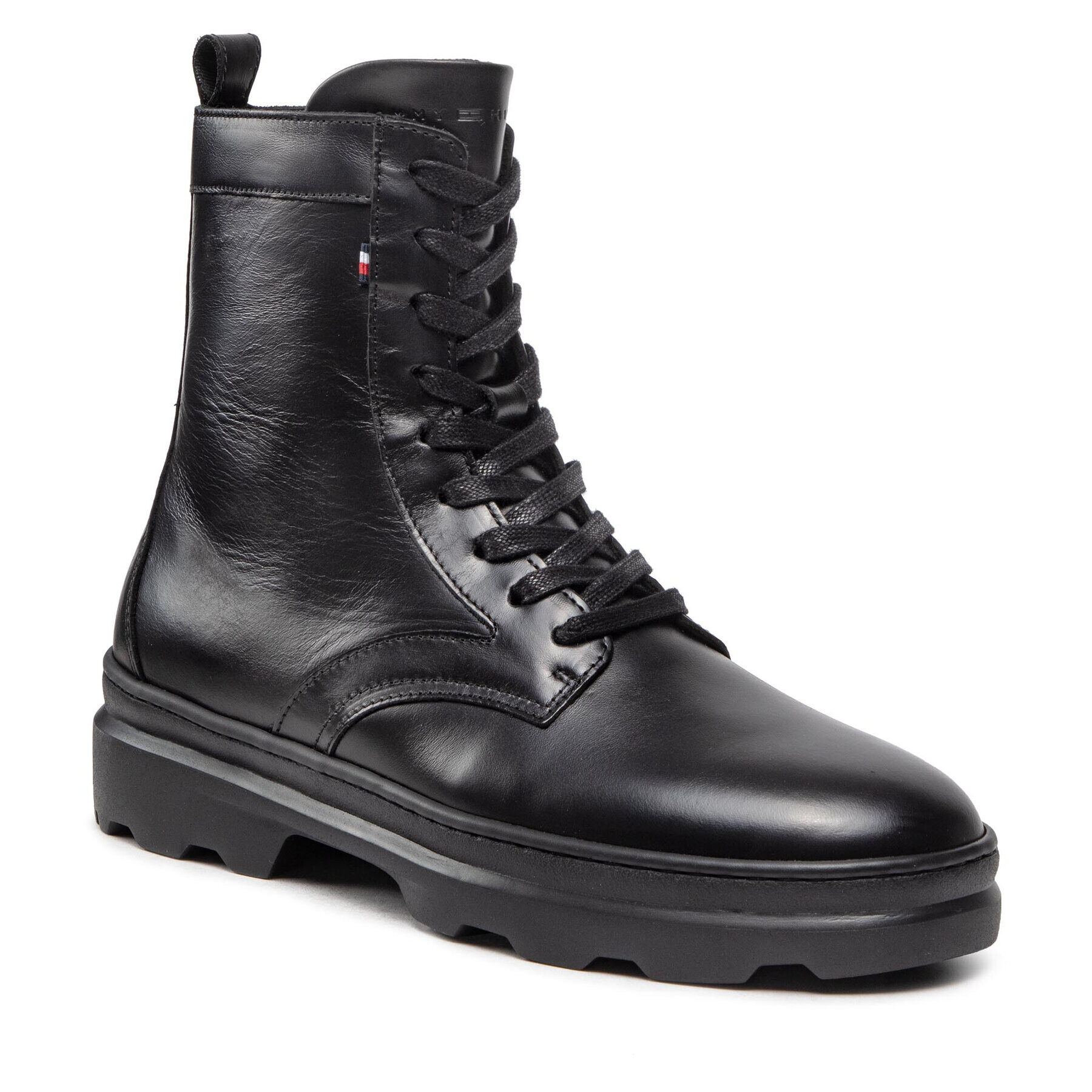 Tommy Hilfiger Kozačky Comfort Hilfiger Lth High Boot FM0FM04192 Černá - Pepit.cz