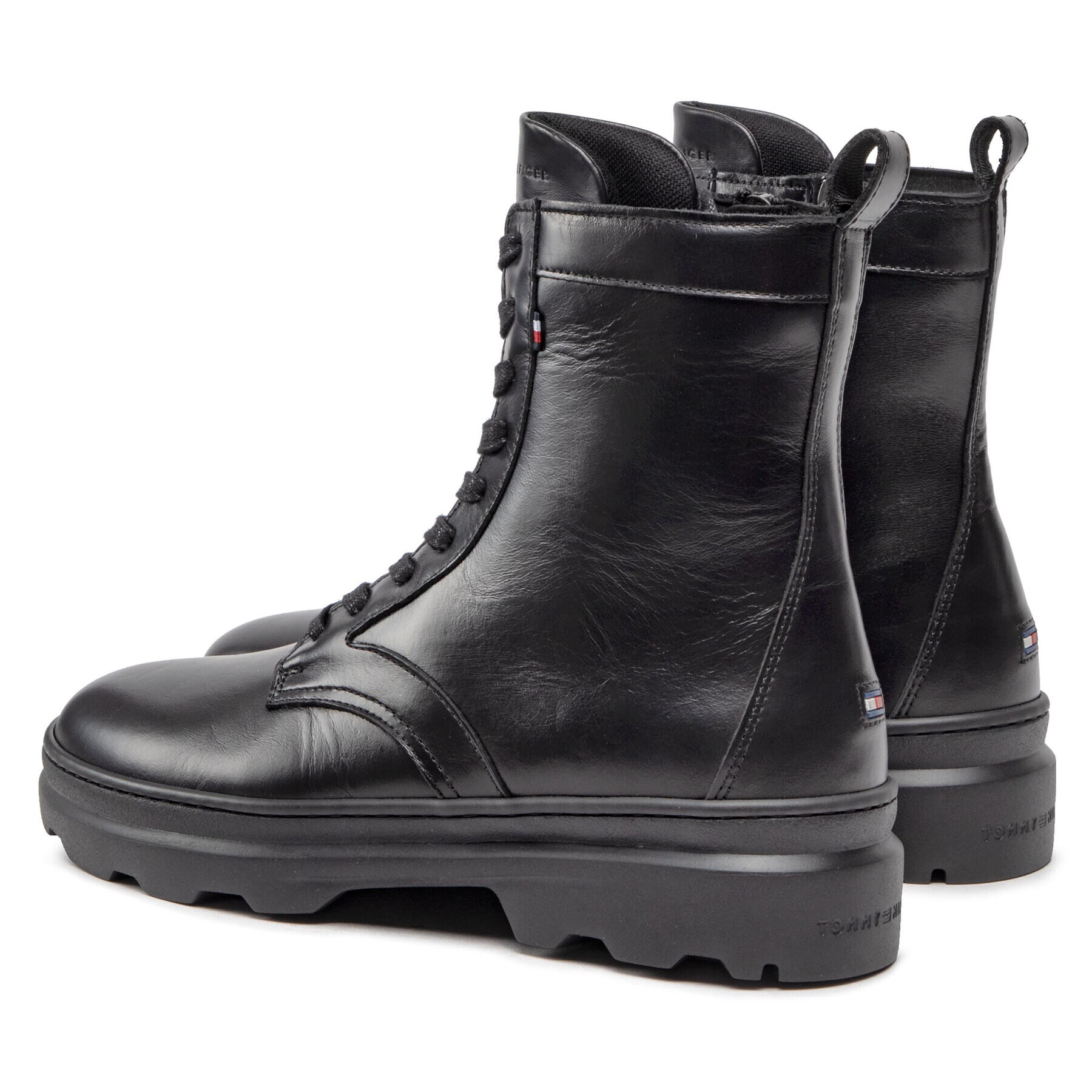 Tommy Hilfiger Kozačky Comfort Hilfiger Lth High Boot FM0FM04192 Černá - Pepit.cz