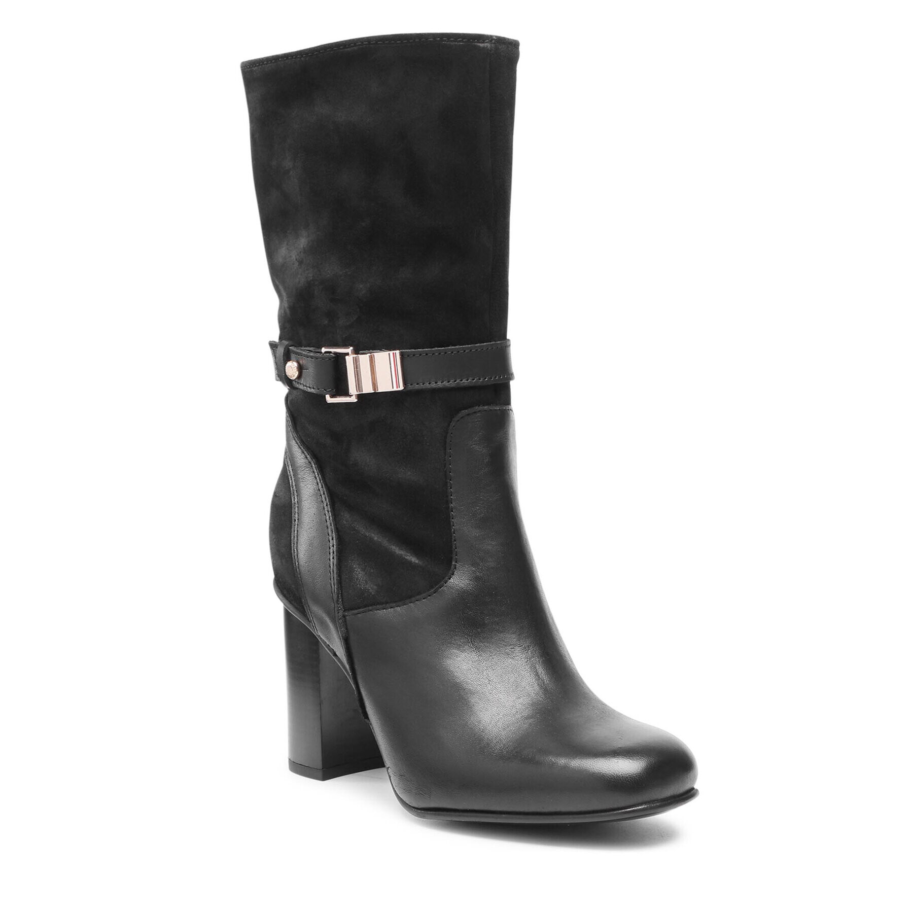 Tommy Hilfiger Kozačky Elevated Th High Heel Boot FW0FW06056 Černá - Pepit.cz