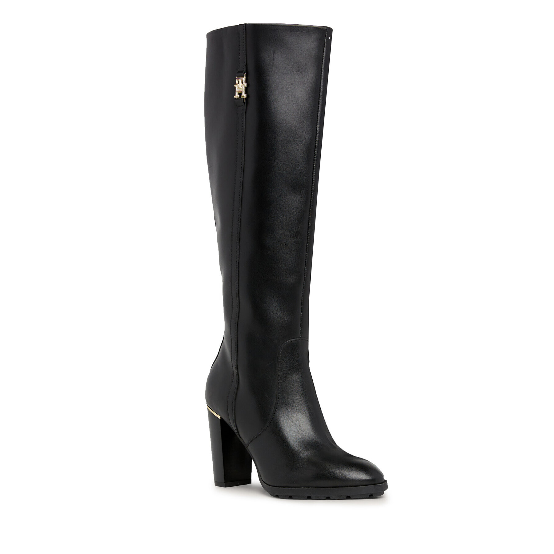 Tommy Hilfiger Kozačky Feminine Th Hardware Longboot FW0FW07541 Černá - Pepit.cz