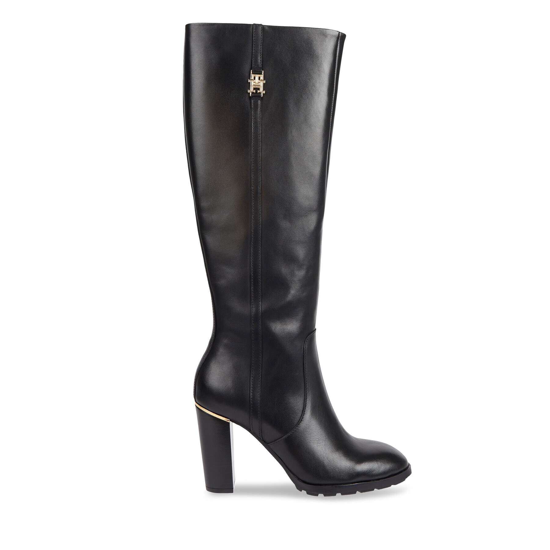 Tommy Hilfiger Kozačky Feminine Th Hardware Longboot FW0FW07541 Černá - Pepit.cz