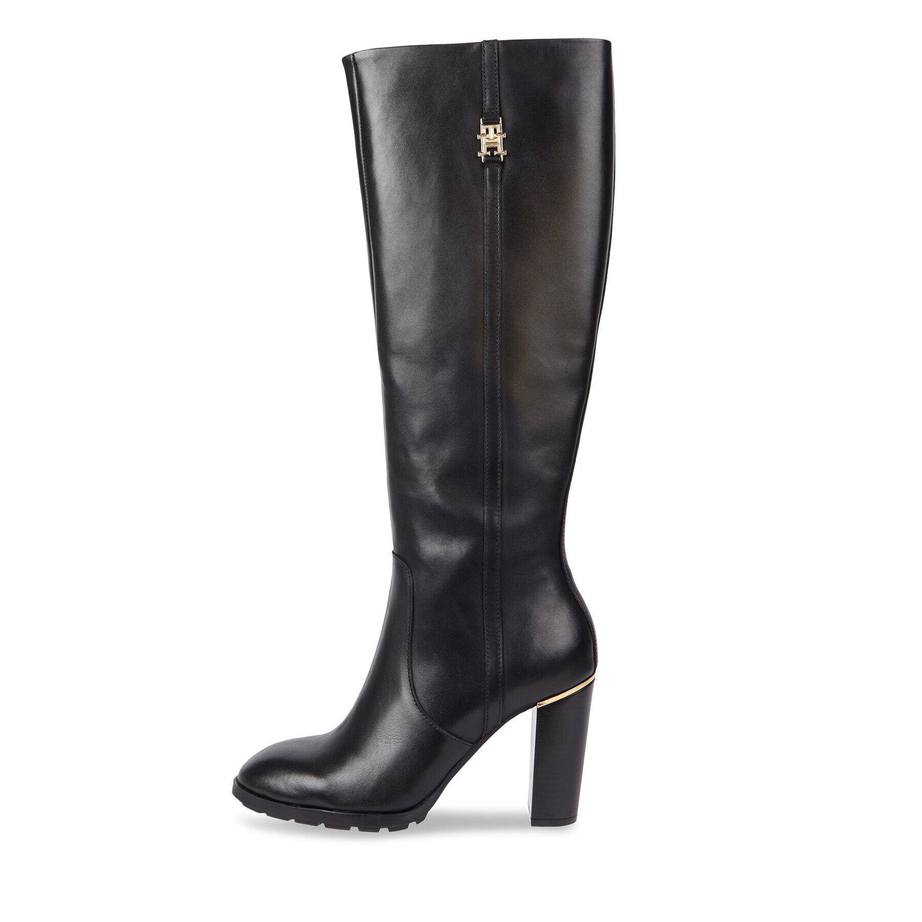 Tommy Hilfiger Kozačky Feminine Th Hardware Longboot FW0FW07541 Černá - Pepit.cz