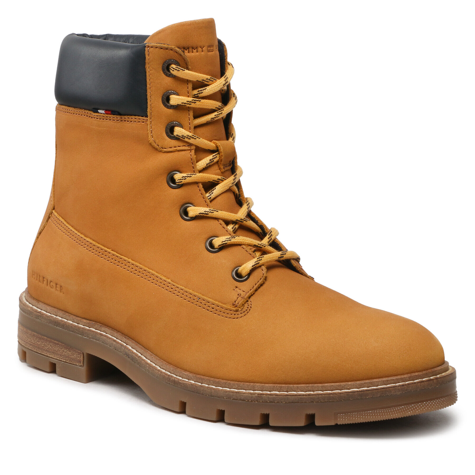 Tommy Hilfiger Kozačky Padded Nubuck Boot FM0FM04205 Hnědá - Pepit.cz