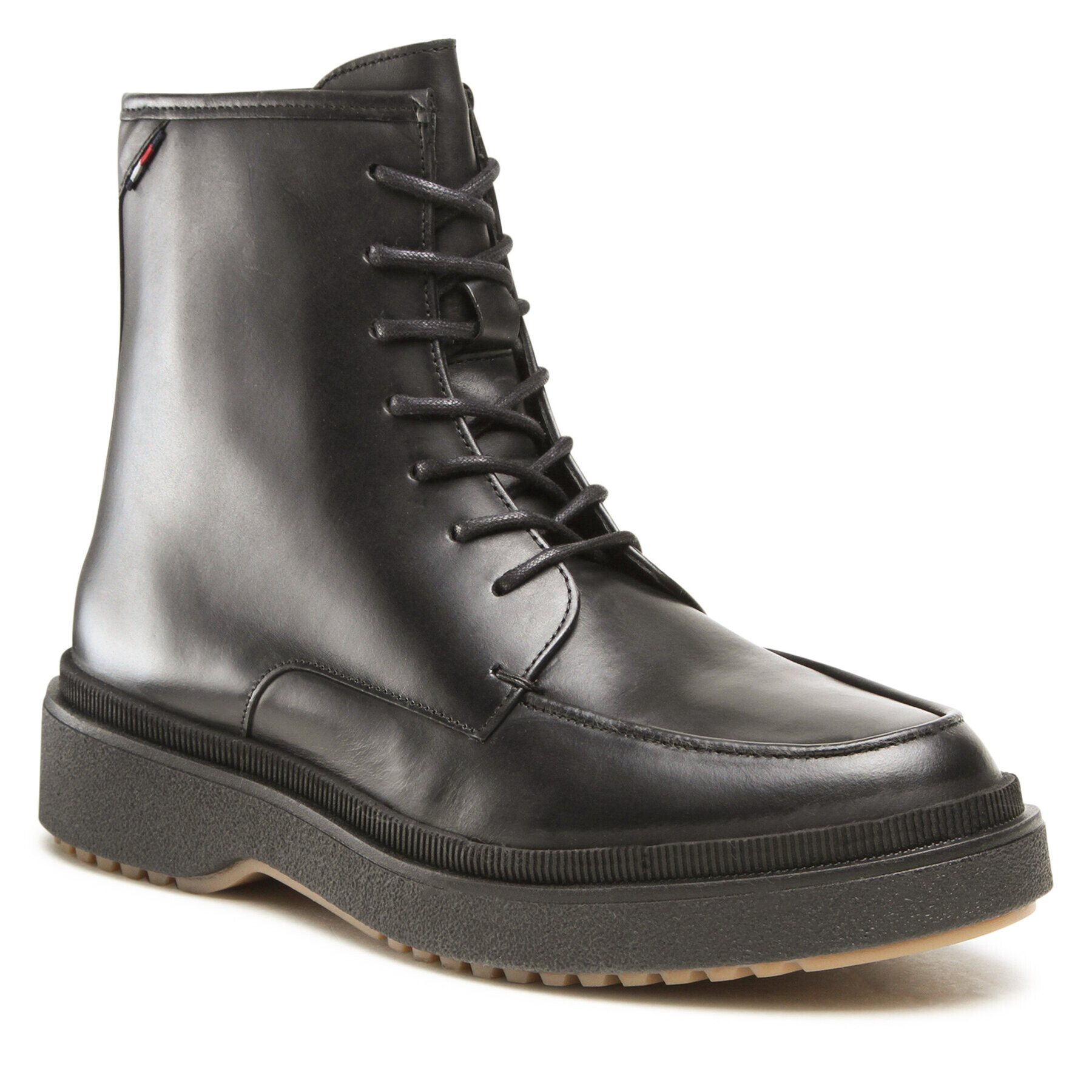 Tommy Hilfiger Kozačky Premium Cleated Lth Boot FM0FM04194 Černá - Pepit.cz