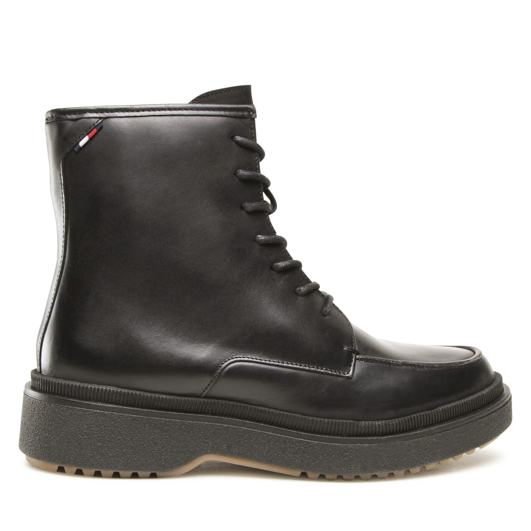 Tommy Hilfiger Kozačky Premium Cleated Lth Boot FM0FM04194 Černá - Pepit.cz