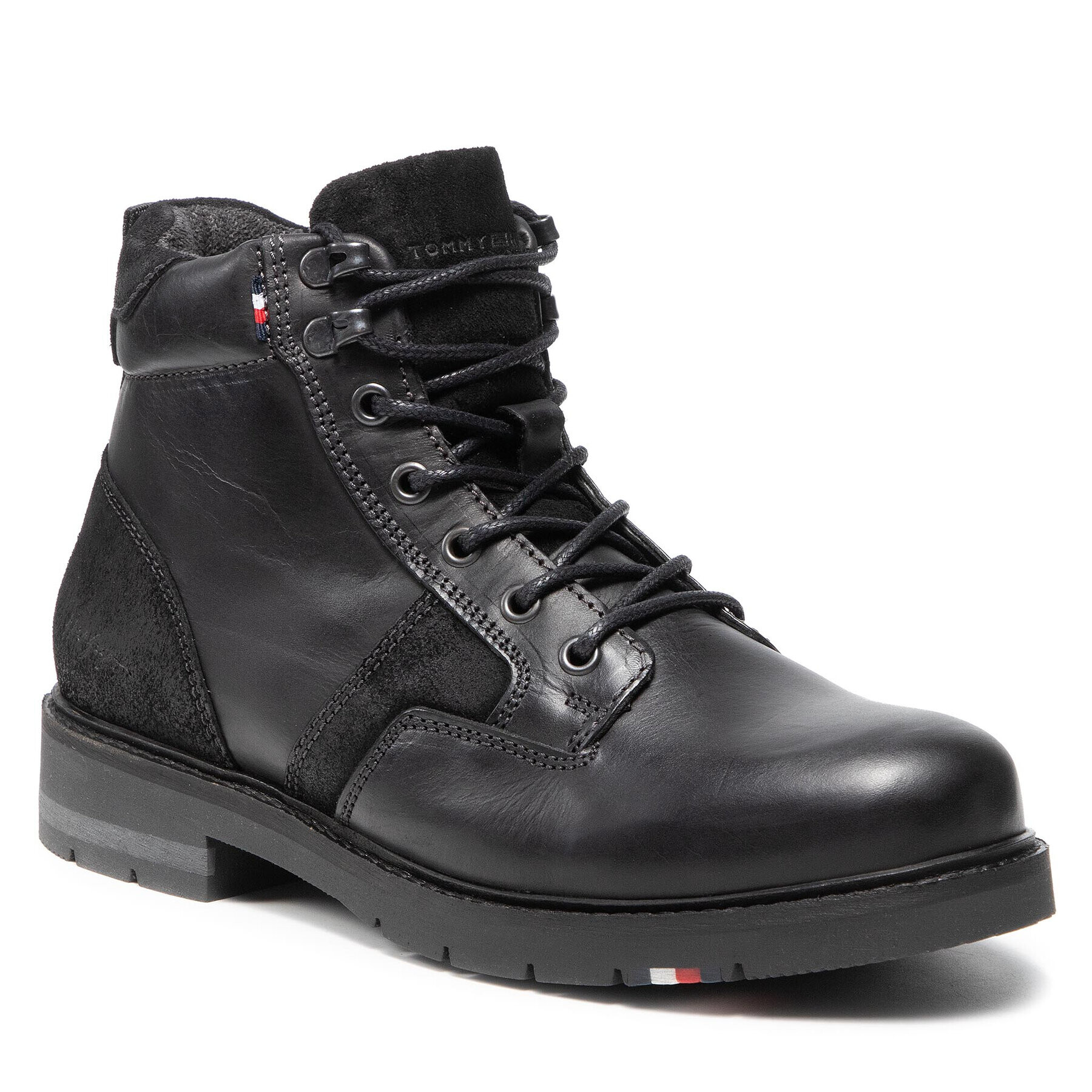 Tommy Hilfiger Kozačky Rwb Mid Outdoor Boot FM0FM03879 Černá - Pepit.cz