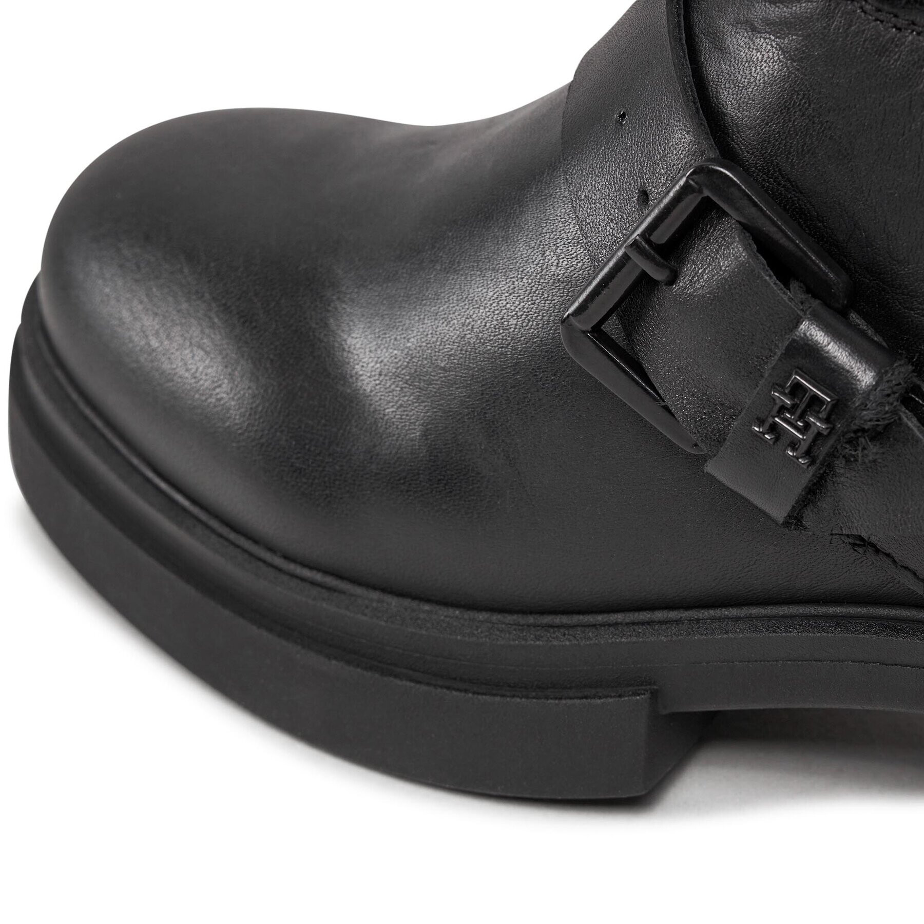 Tommy Hilfiger Kozačky Stretch Monochromatic Longboot FW0FW07611 Černá - Pepit.cz