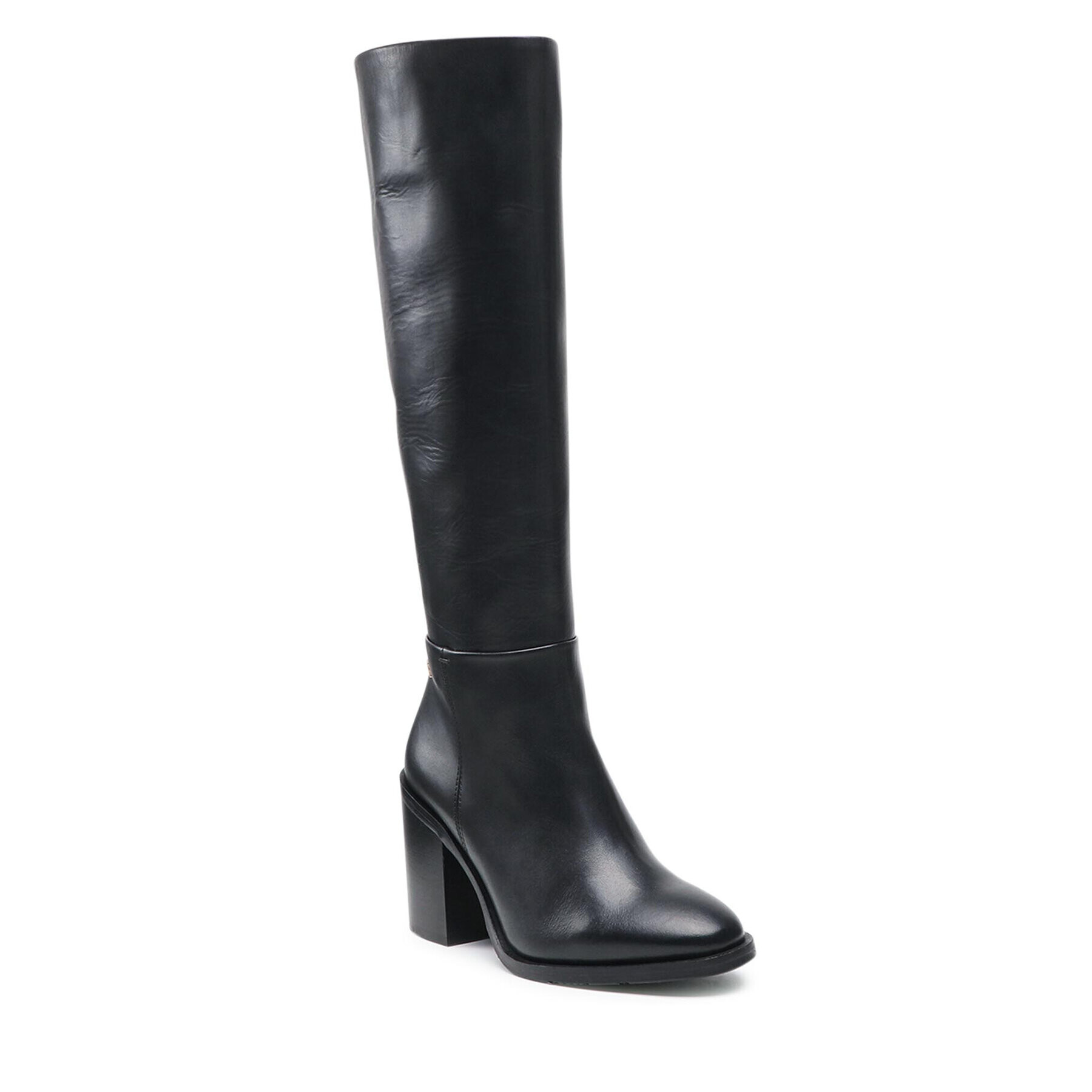 Tommy Hilfiger Kozačky Th Flag Stud Longboot FW0FW05949 Černá - Pepit.cz