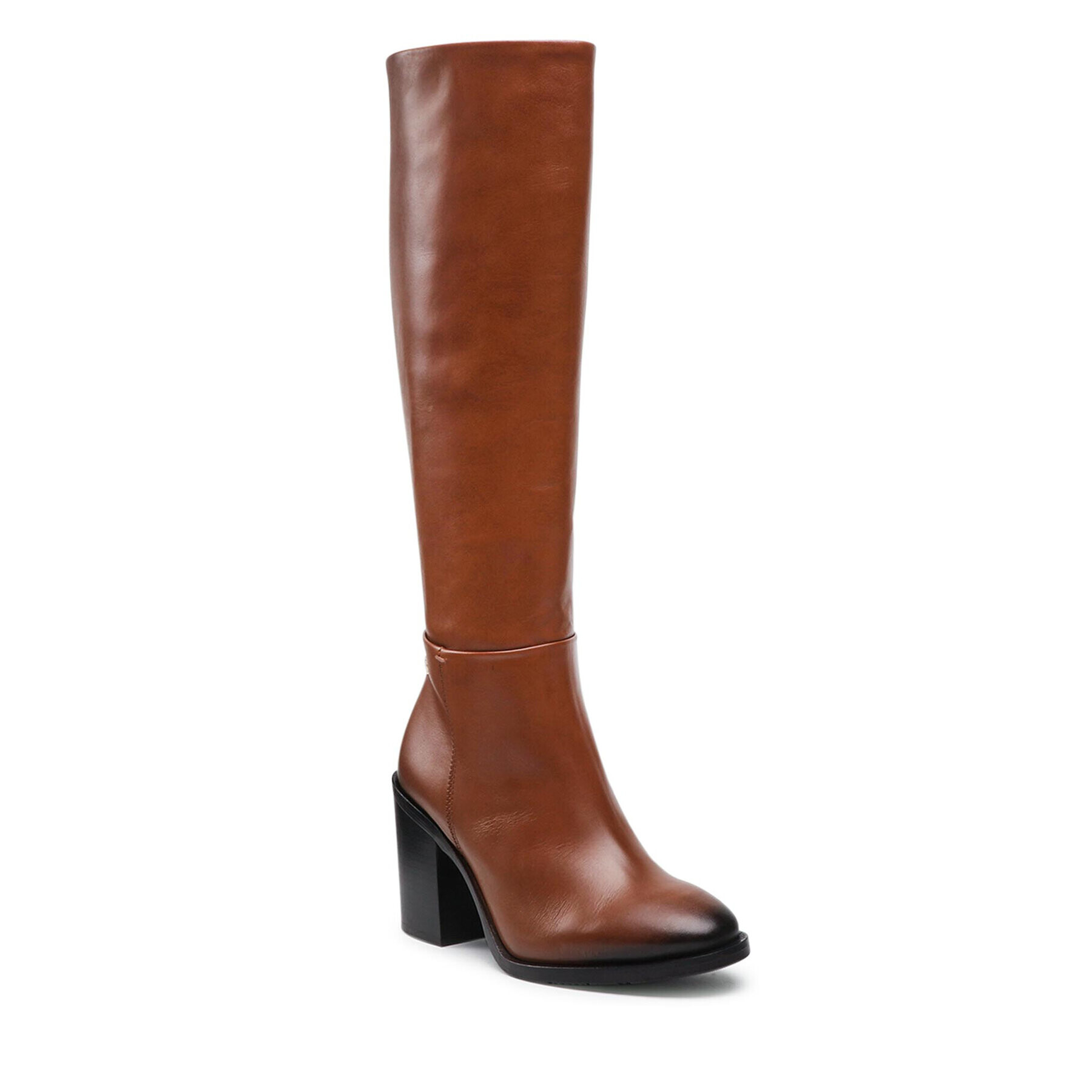 Tommy Hilfiger Kozačky Th Flag Stud Longboot FW0FW05949 Hnědá - Pepit.cz