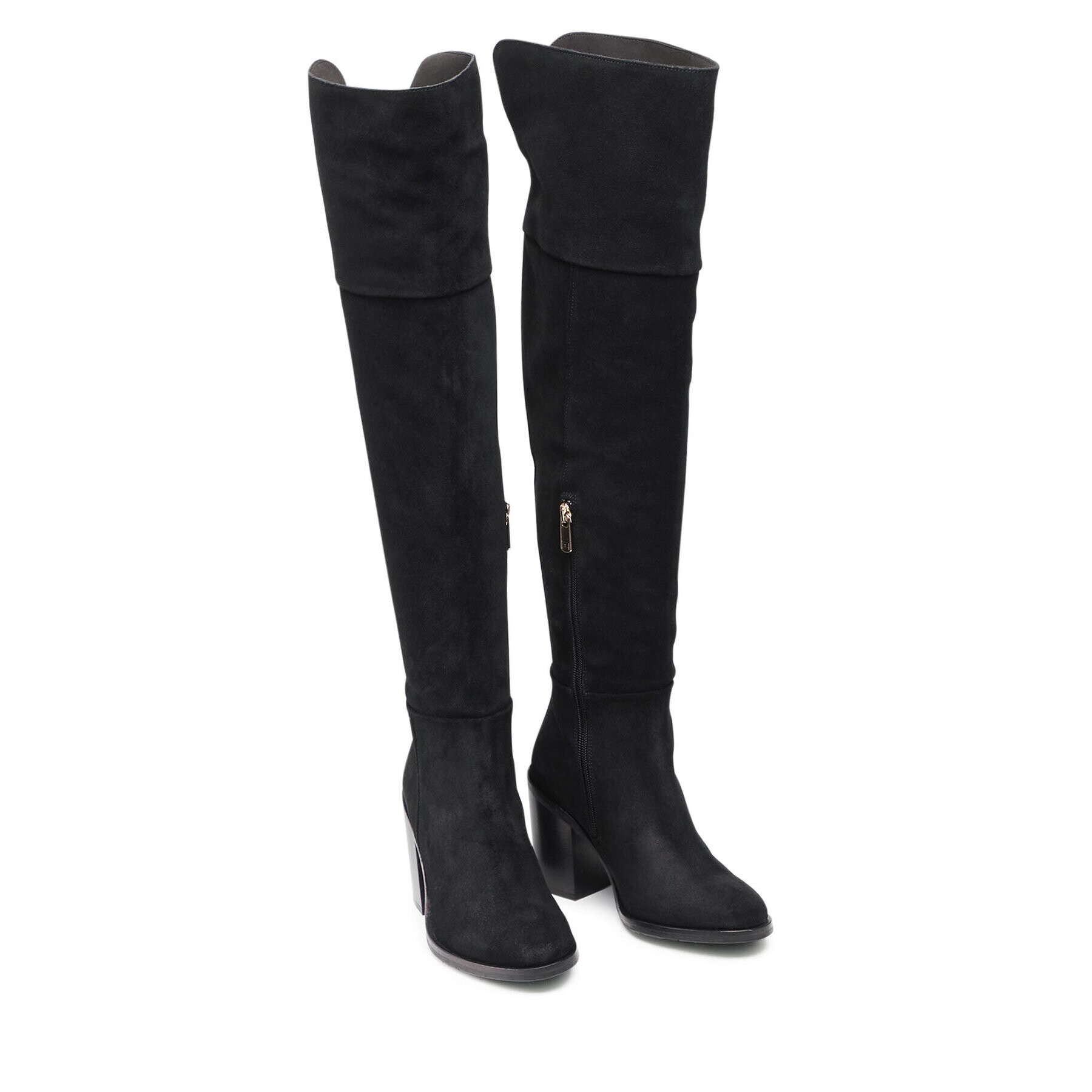 Tommy Hilfiger Kozačky Th Flag Stud Overknee Boot FW0FW05970 Černá - Pepit.cz