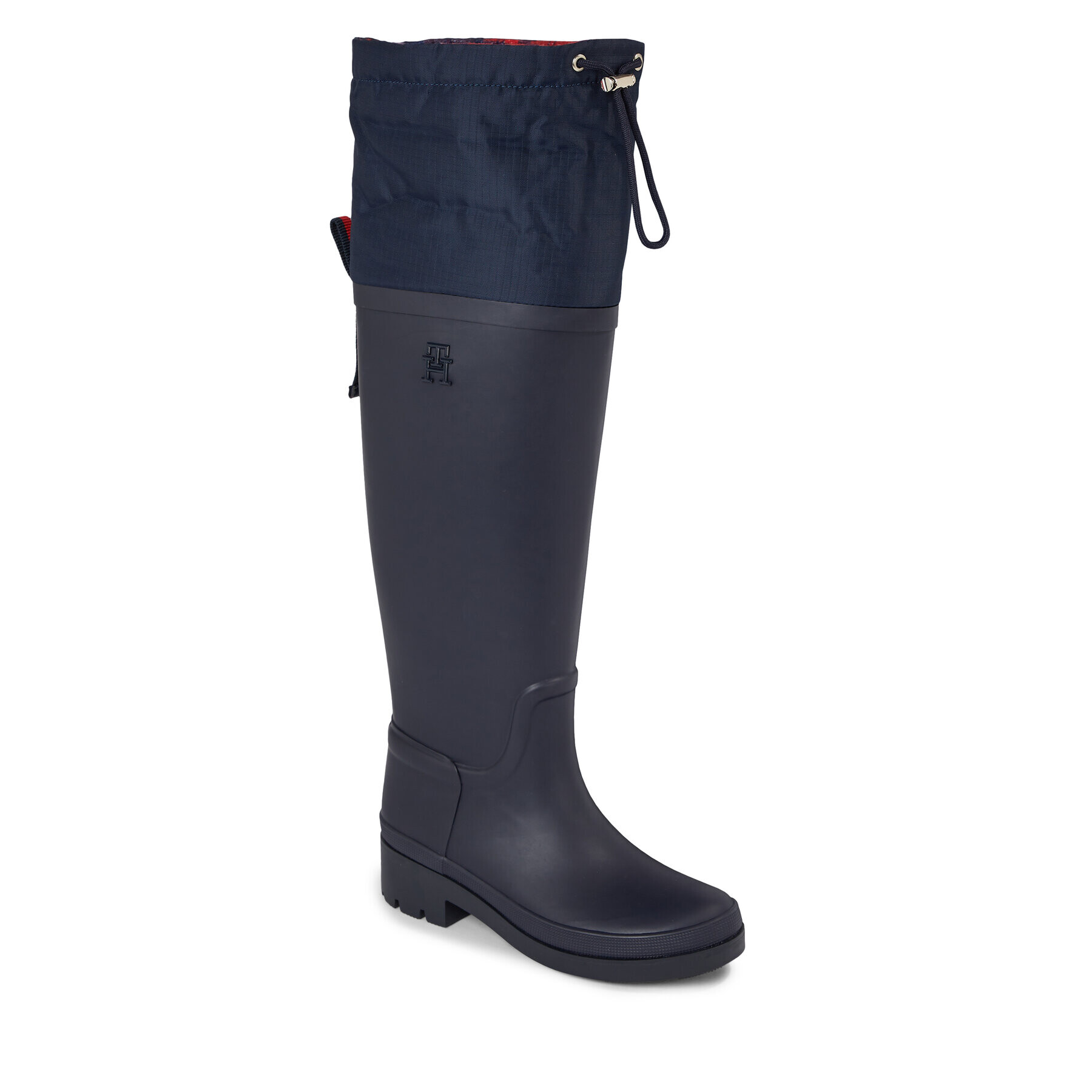 Tommy Hilfiger Kozačky Tommy Tartan Rubberboot FW0FW07664 Modrá - Pepit.cz