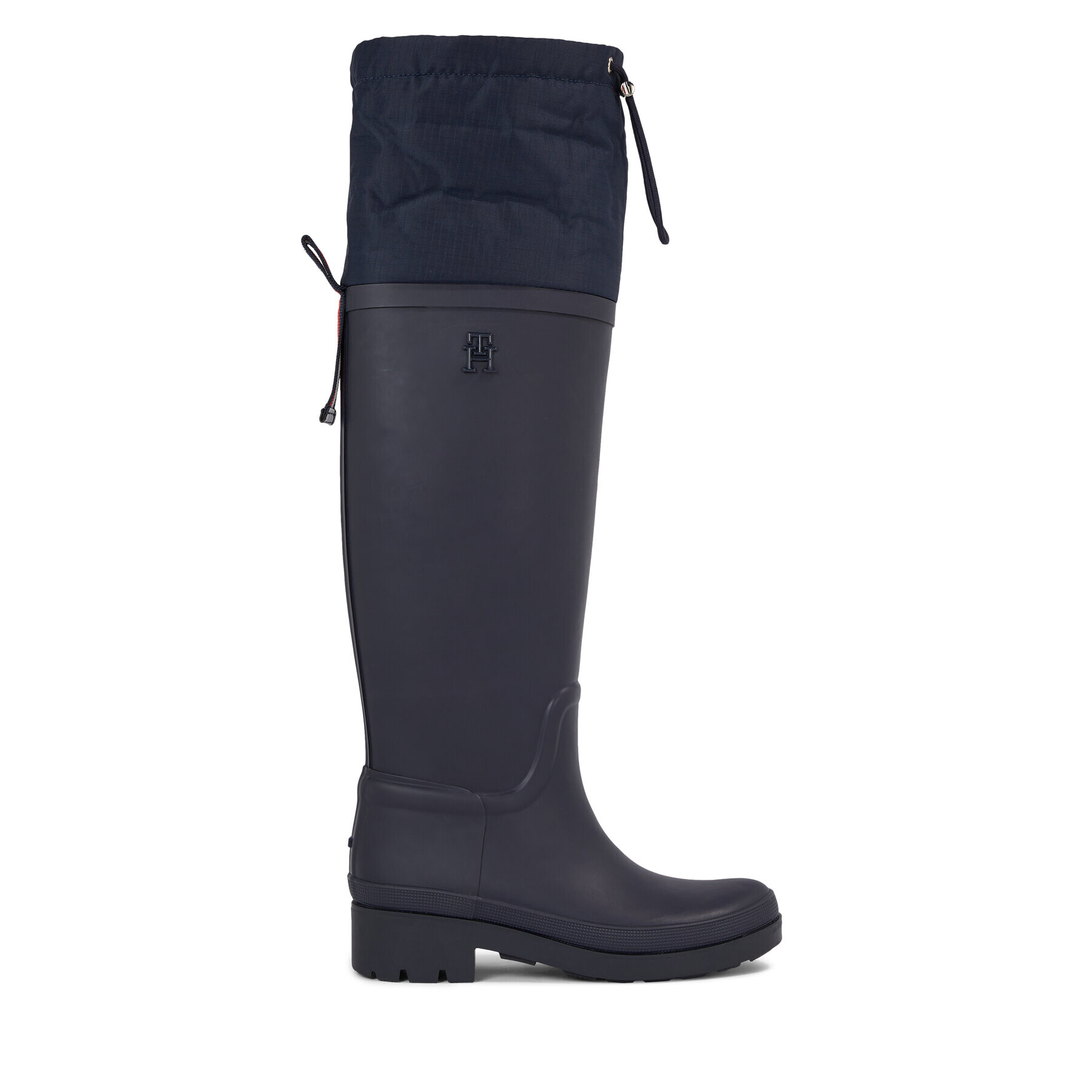 Tommy Hilfiger Kozačky Tommy Tartan Rubberboot FW0FW07664 Modrá - Pepit.cz