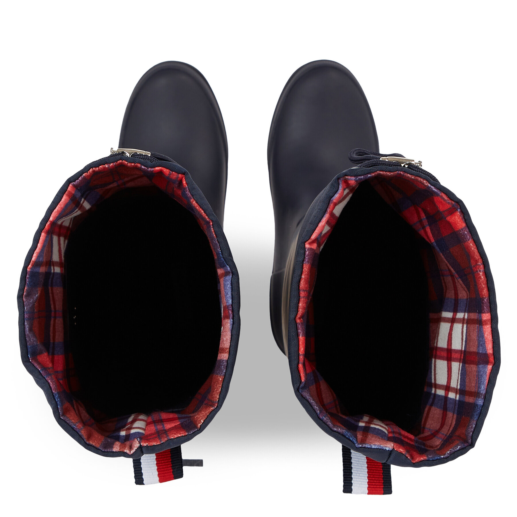 Tommy Hilfiger Kozačky Tommy Tartan Rubberboot FW0FW07664 Modrá - Pepit.cz