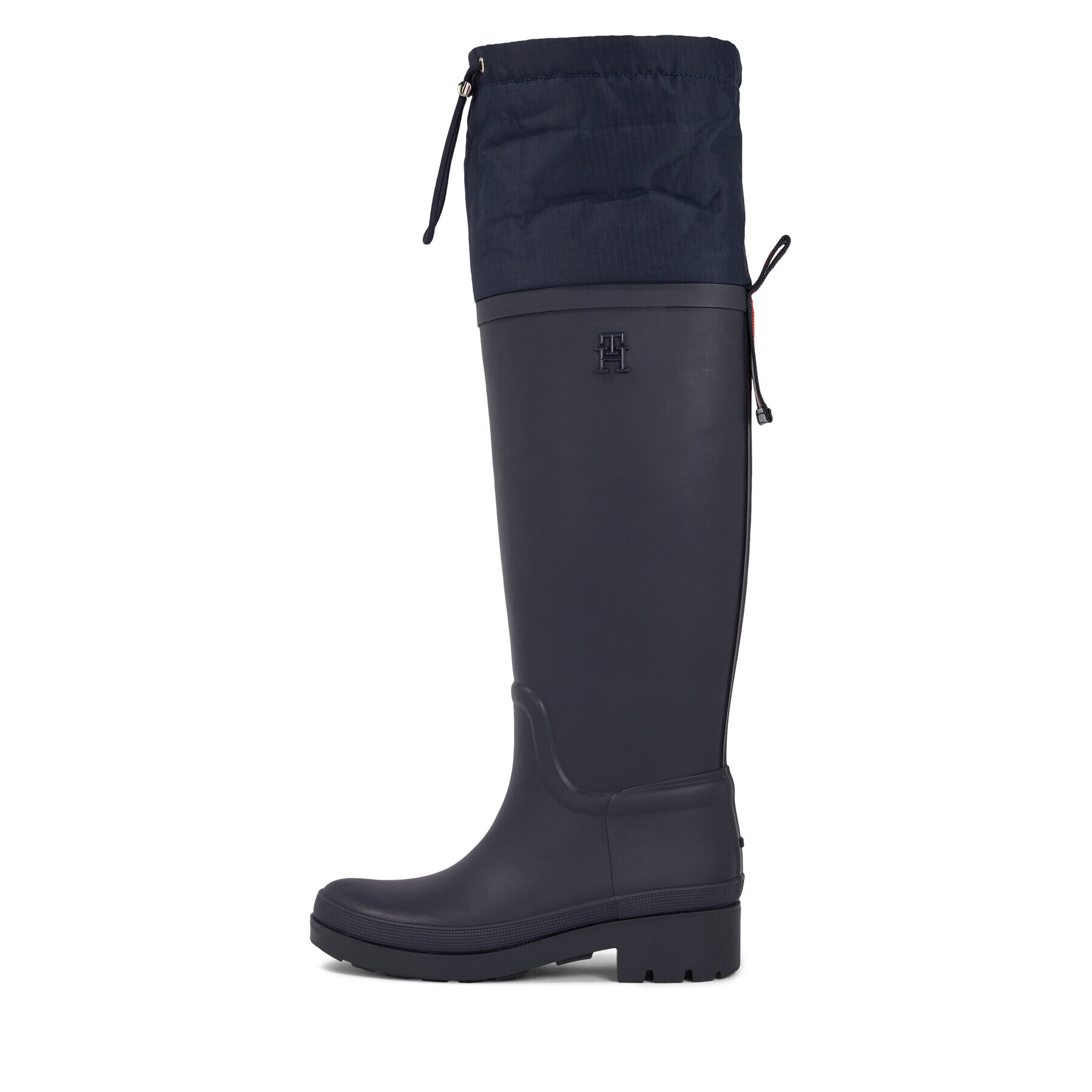 Tommy Hilfiger Kozačky Tommy Tartan Rubberboot FW0FW07664 Modrá - Pepit.cz